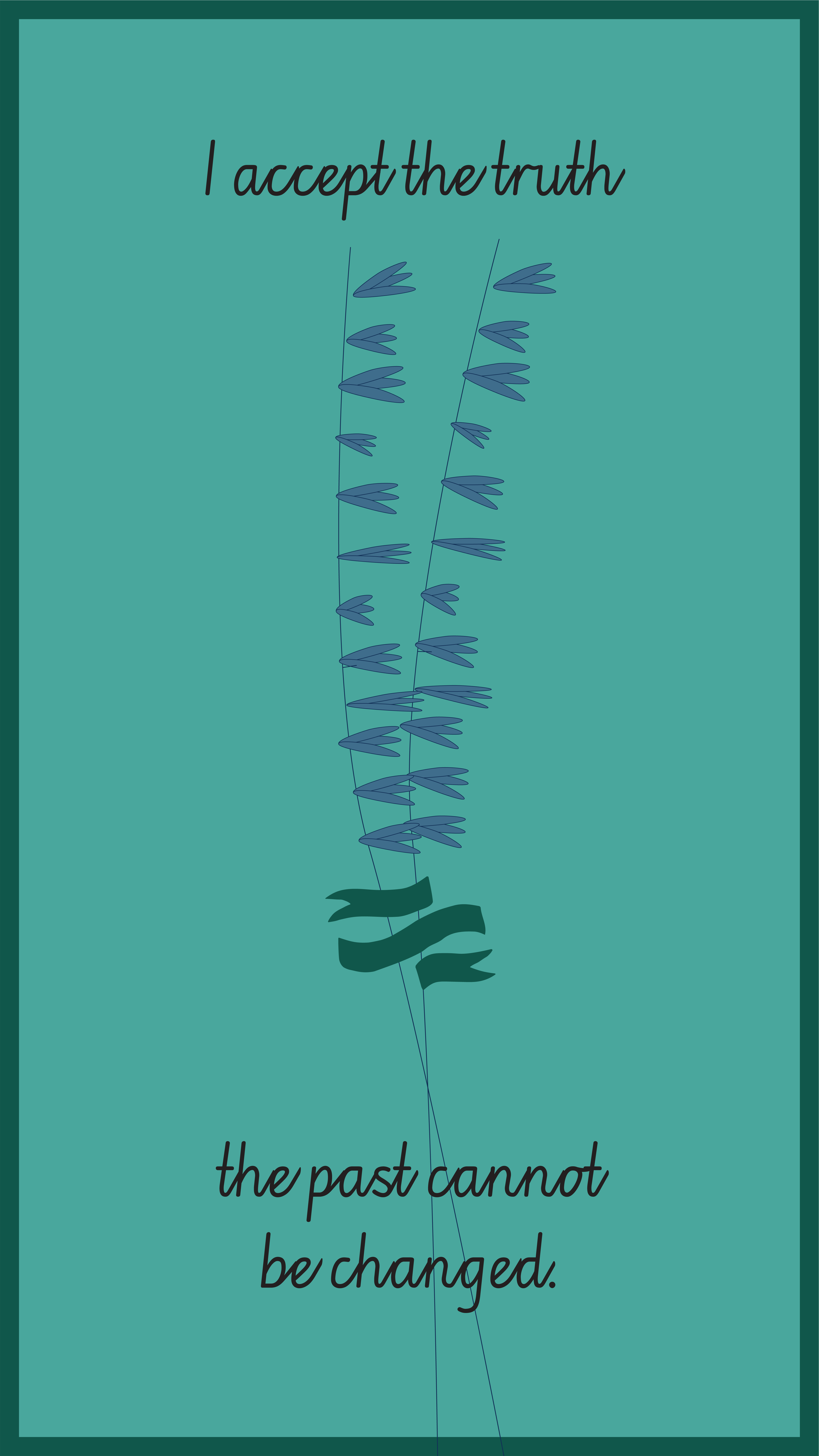 I accept the truth that the past cannot be changed.