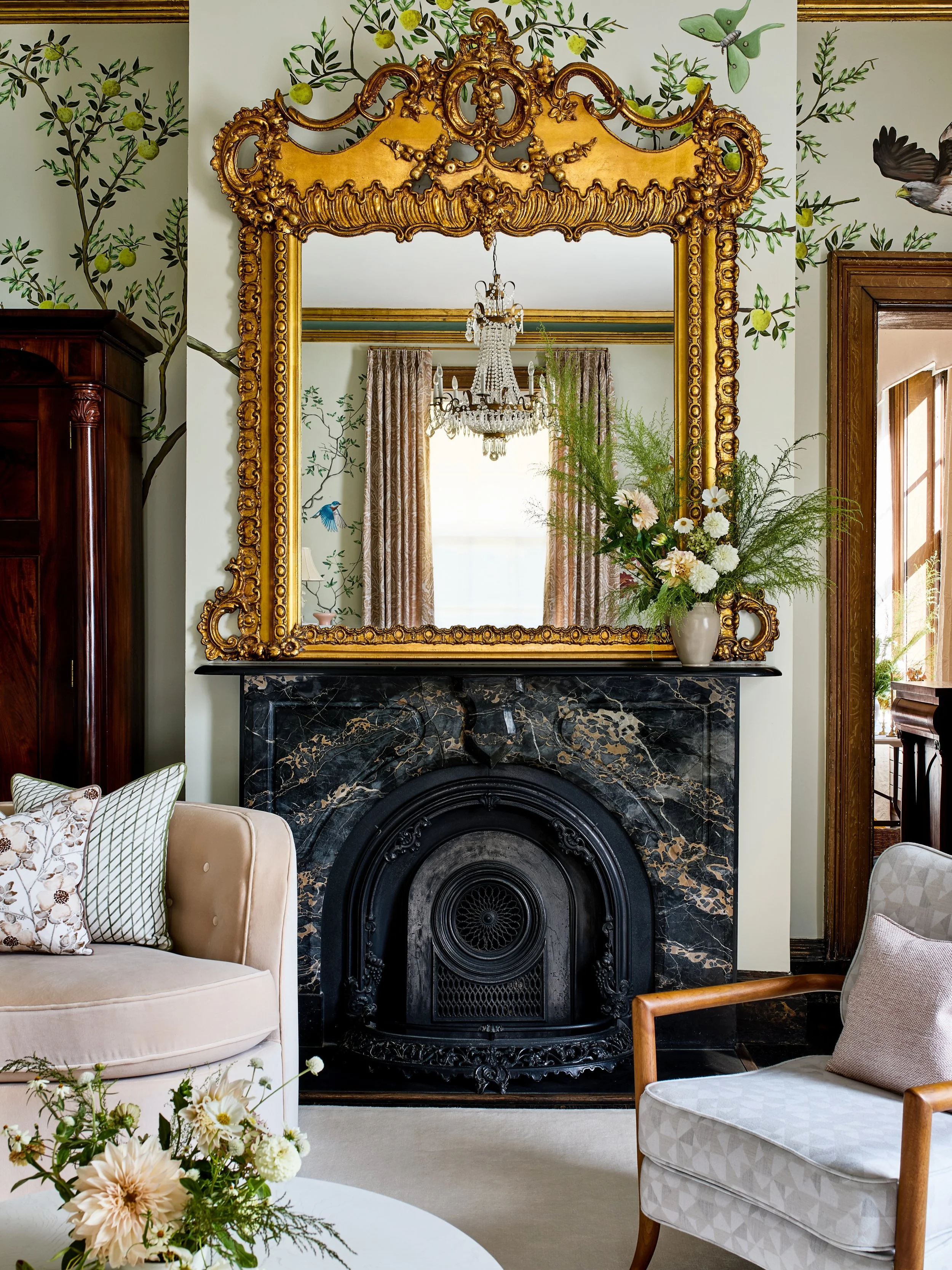 I was first introduced to this room eight years ago.  We had been hired to design the kitchen, second floor bathrooms and laundry alongside @kdwhome .  It was the first phase of a multi-year, historic renovation for this 1858 home.  What a dream, rig
