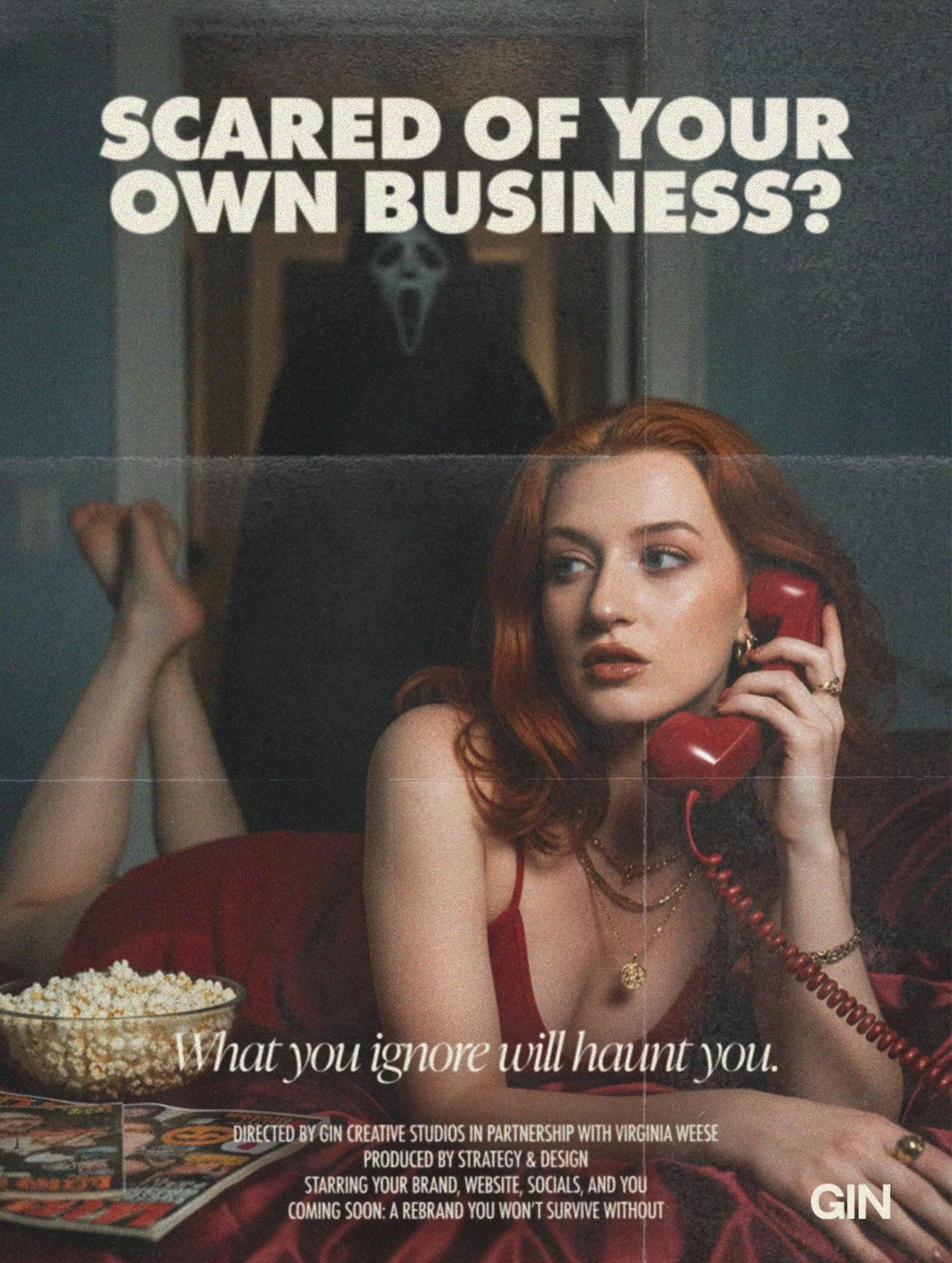 The real villain is what you&rsquo;ve been ignoring. 
Face it, and the fear disappears.

The unfinished website, logo you hate and scary social media lingers in the shadows&hellip;

The real horror story is being scared of your own business.
Fear not