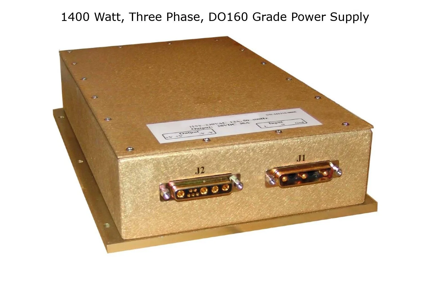1400 Watt, DO-160 grade, three phase, single output, power supply product