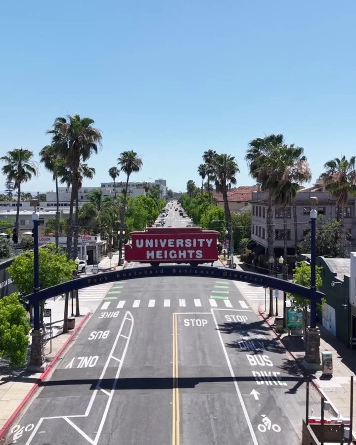 Aerial view of 4421 Park Boulevard, San Diego