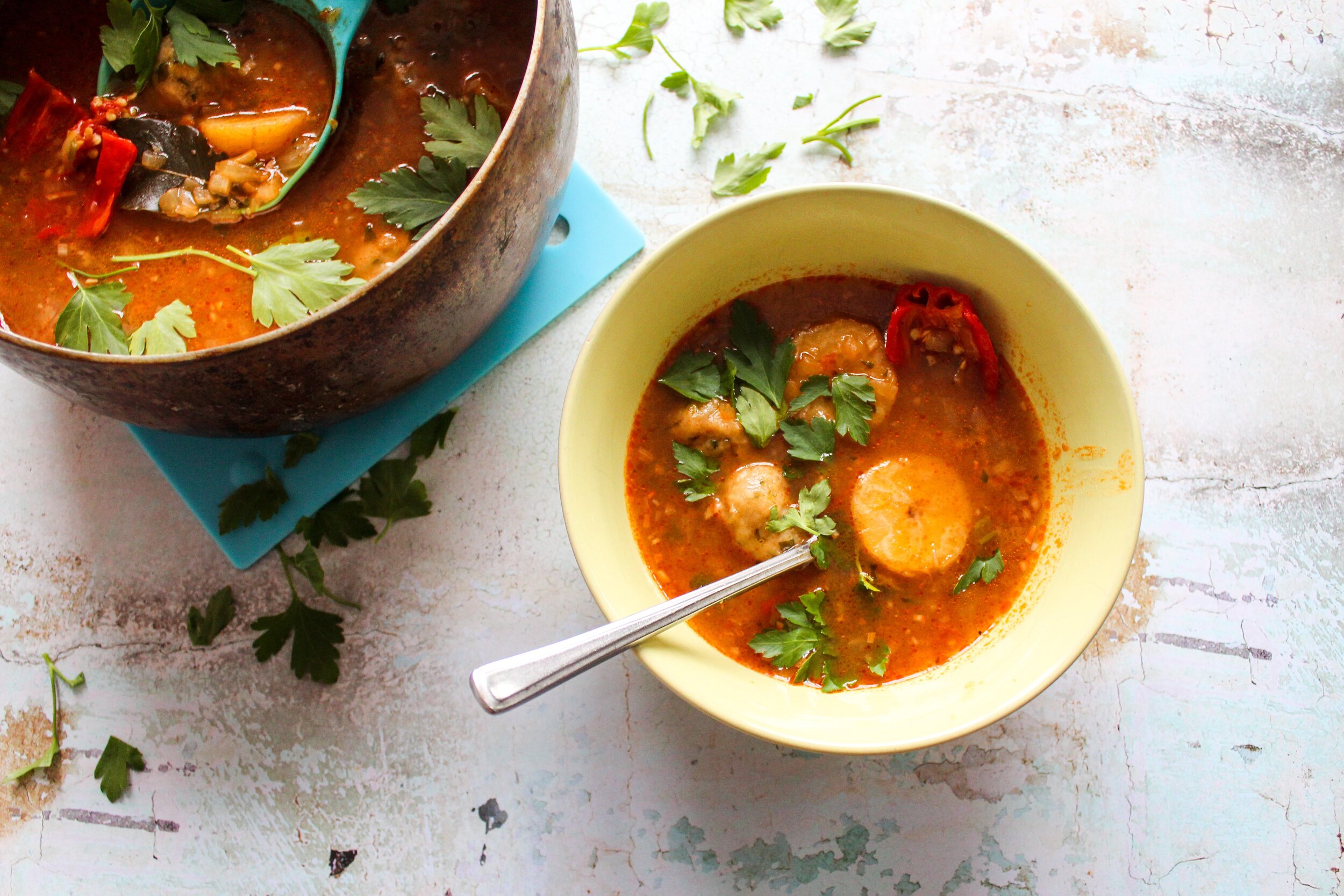 African red pepper soup