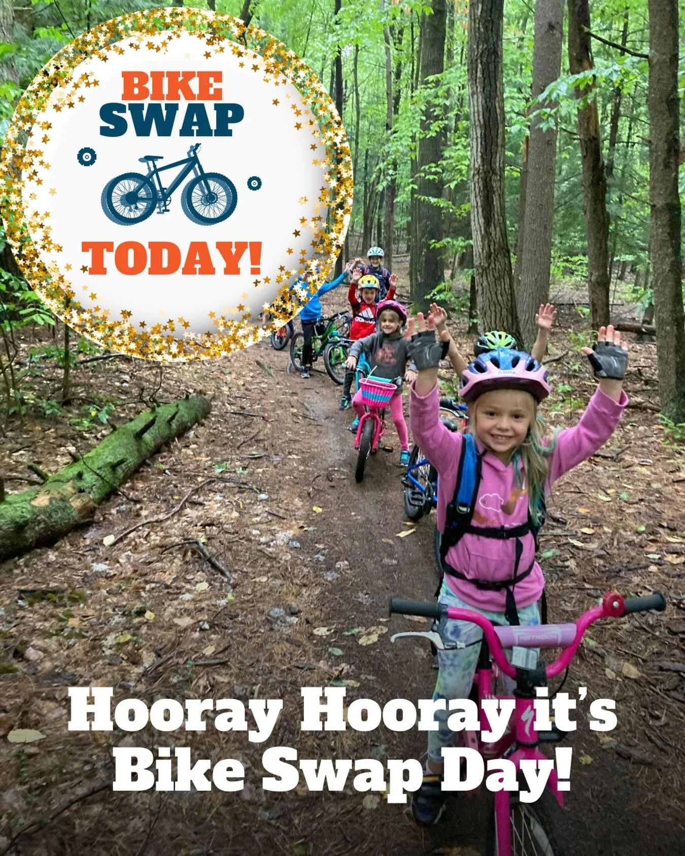Bike Swap is TODAY at Columbia Pavilion, Spa Park! Be there at 11am - bikes go FAST (30 bikes sold in first 30 mins last year!)

⏰ 10&ndash;11 drop-off | 11&ndash;1 shop | 1&ndash;2 pickup - come score some awesome gear!