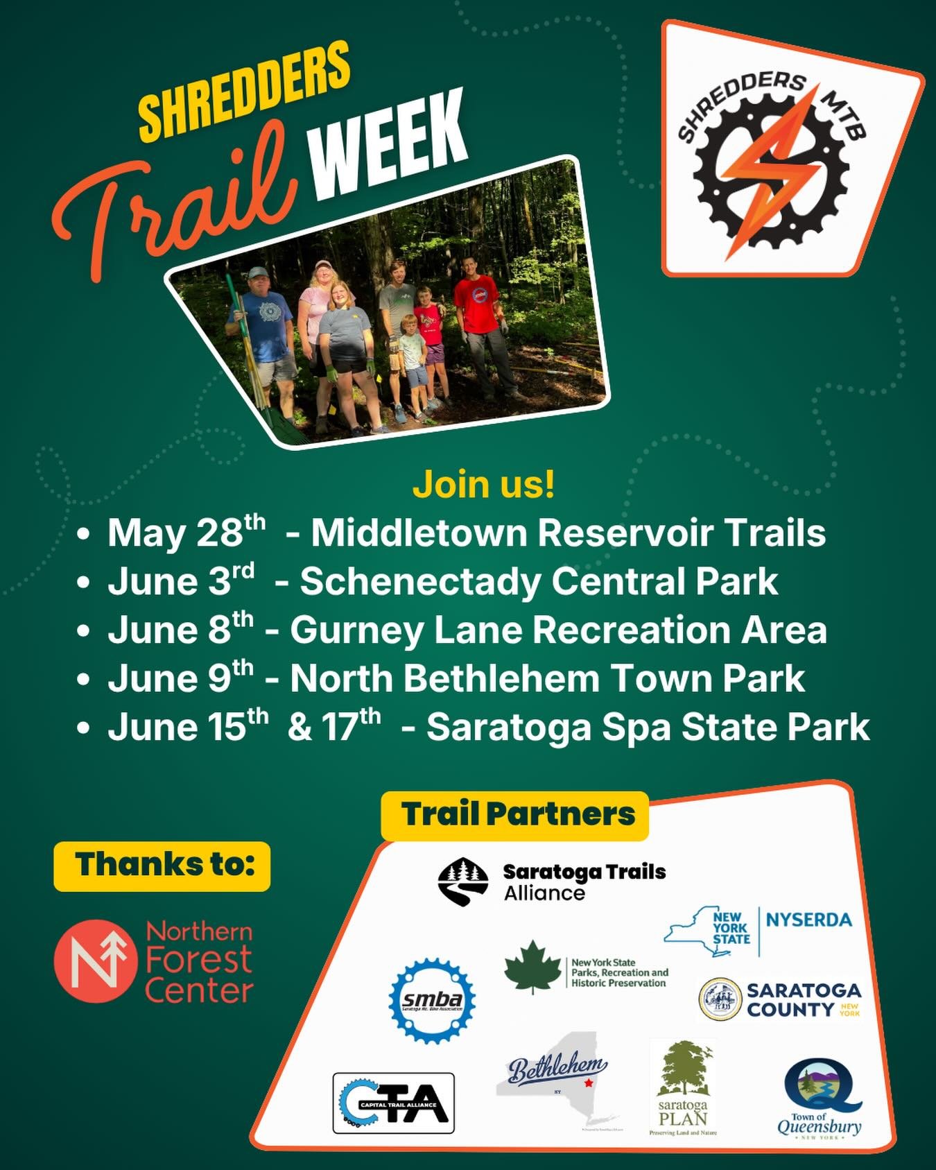 Today is National Trails Day! We have 6 trailwork days coming up in the next couple of weeks so all kids in all Shredders regions can give back to the trails they ride! Fun for the whole family! We wouldn&rsquo;t be able to enjoy this wonderful sport
