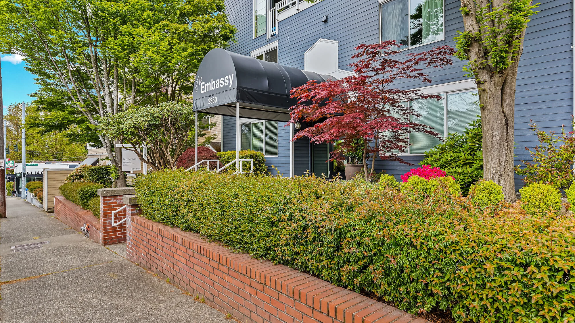 exterior of entrance to capitol hill condo building