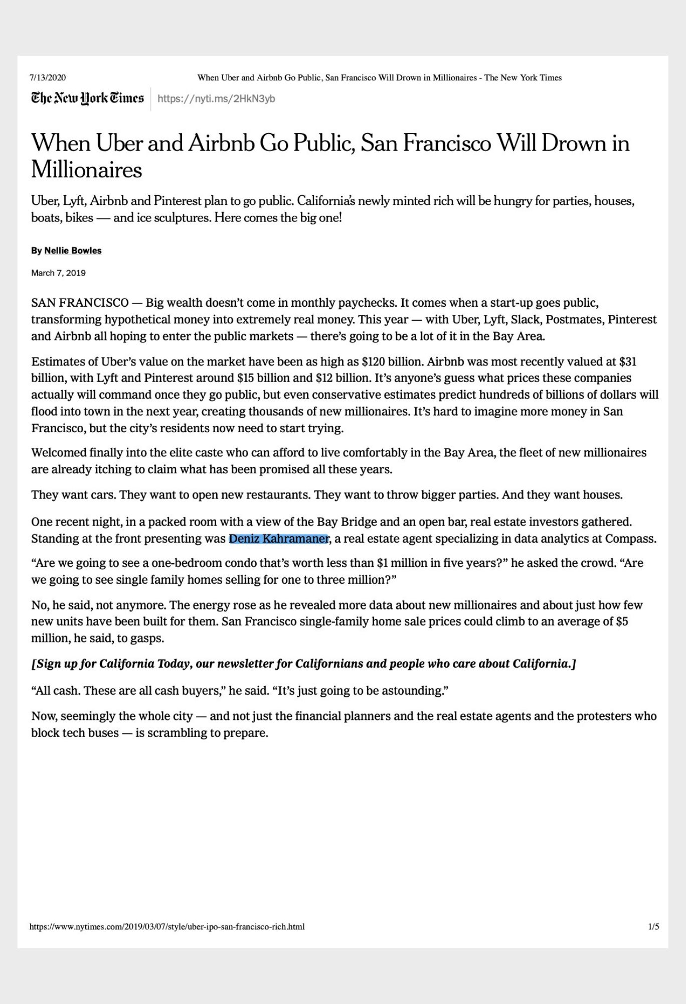 Atlasa covered by The New York Times.