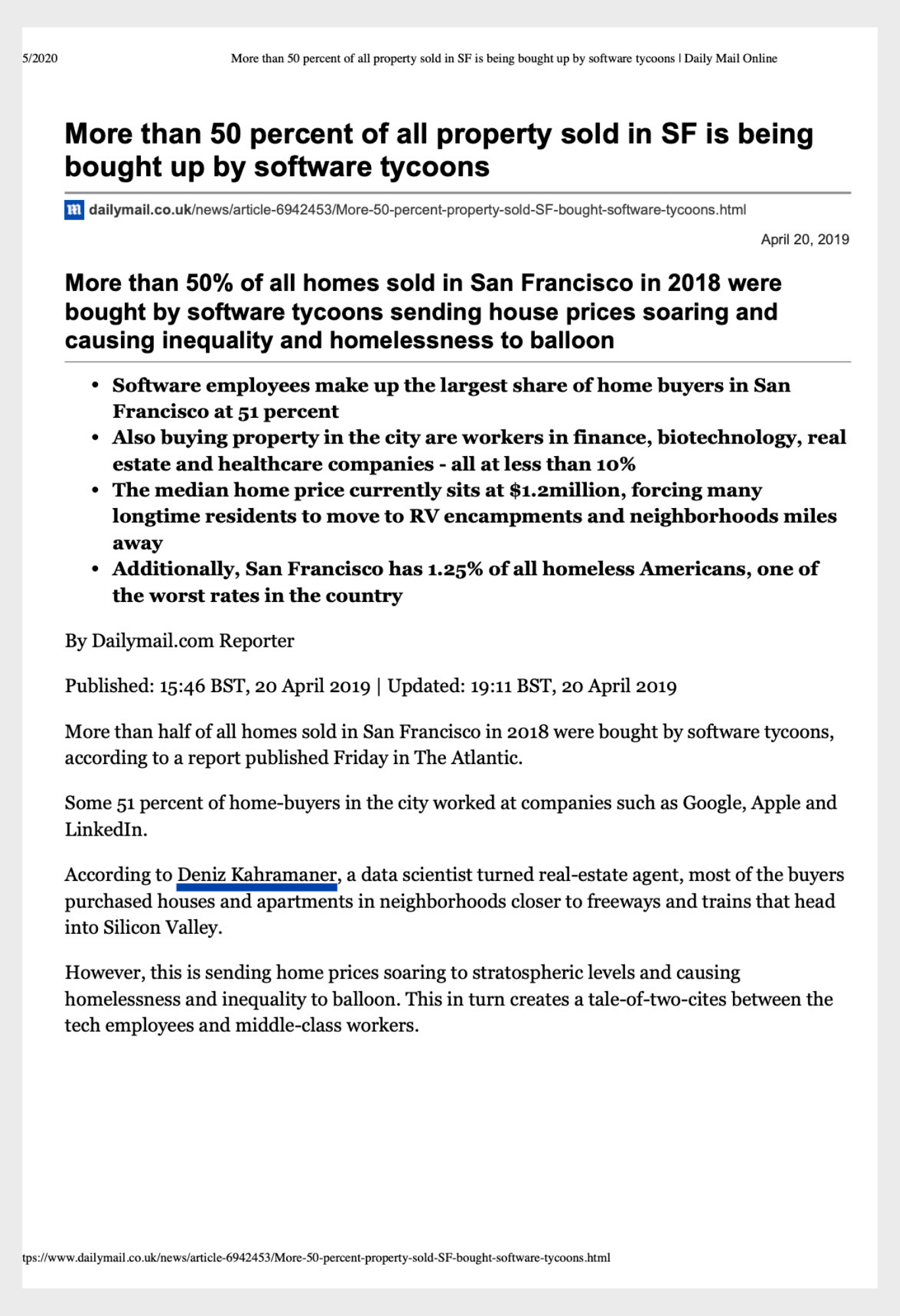 Atlasa covered by Daily Mail UK