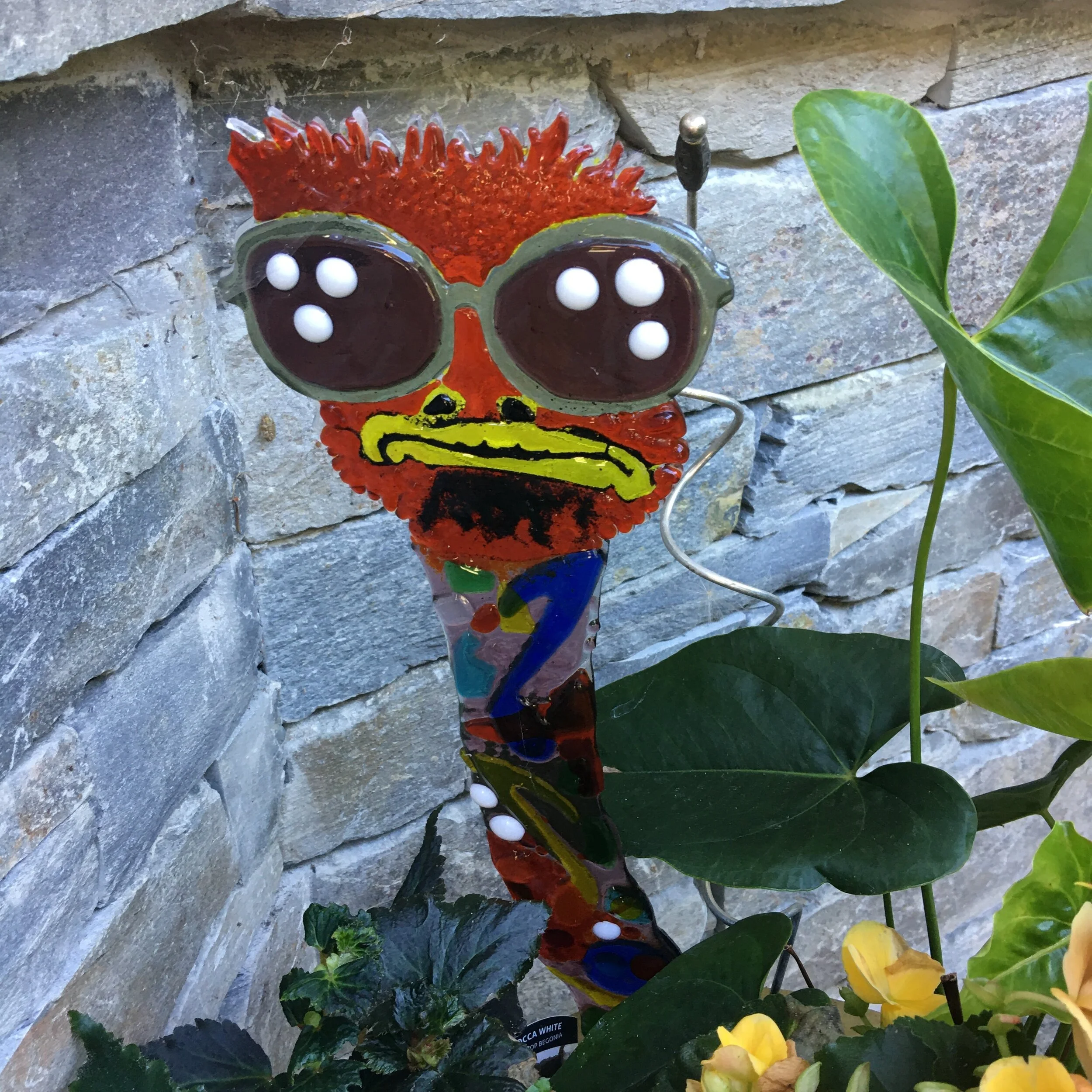 Comic Ostrich Garden Stake