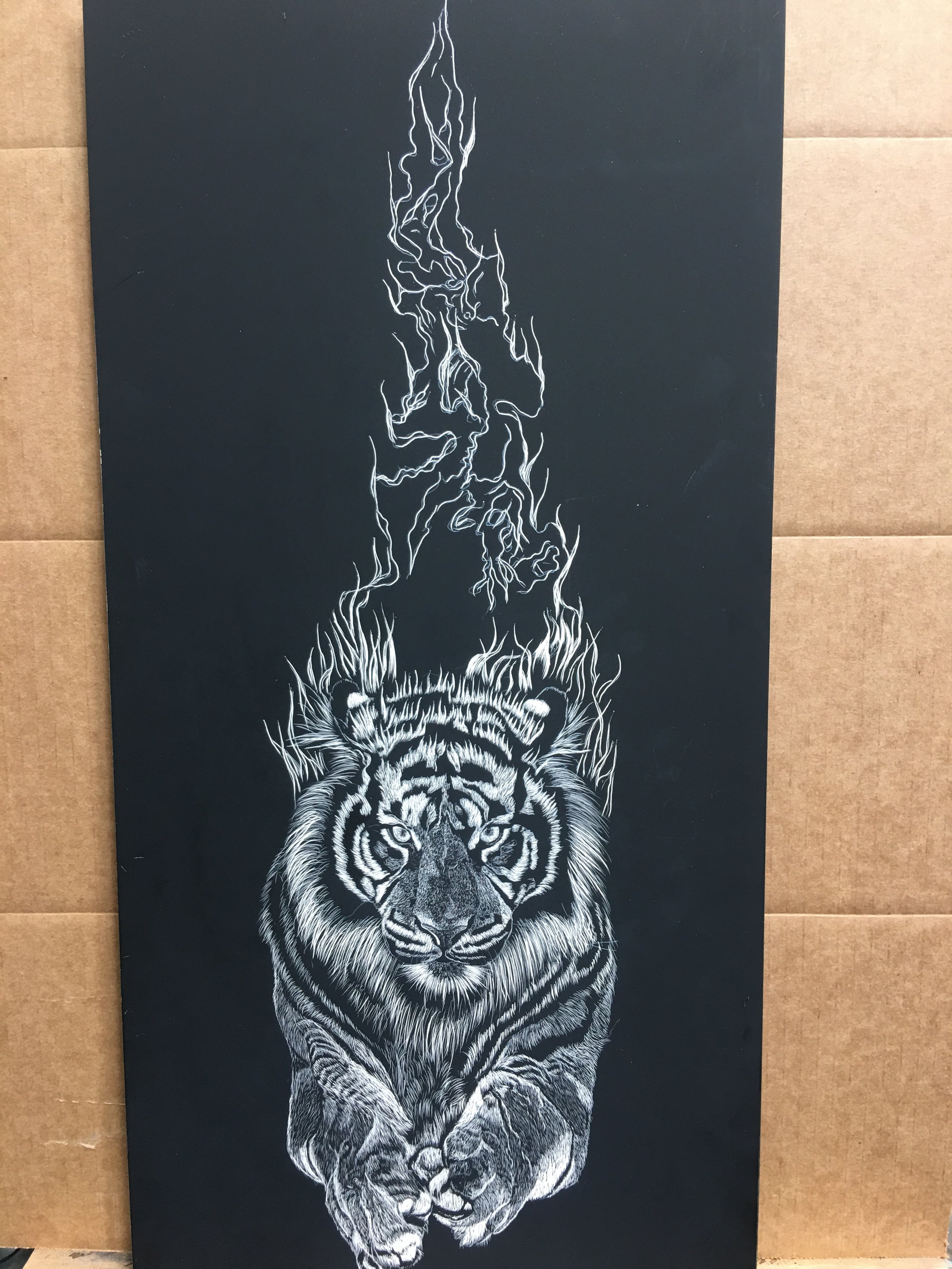 TIGER FIRE 24x14" $2000.00