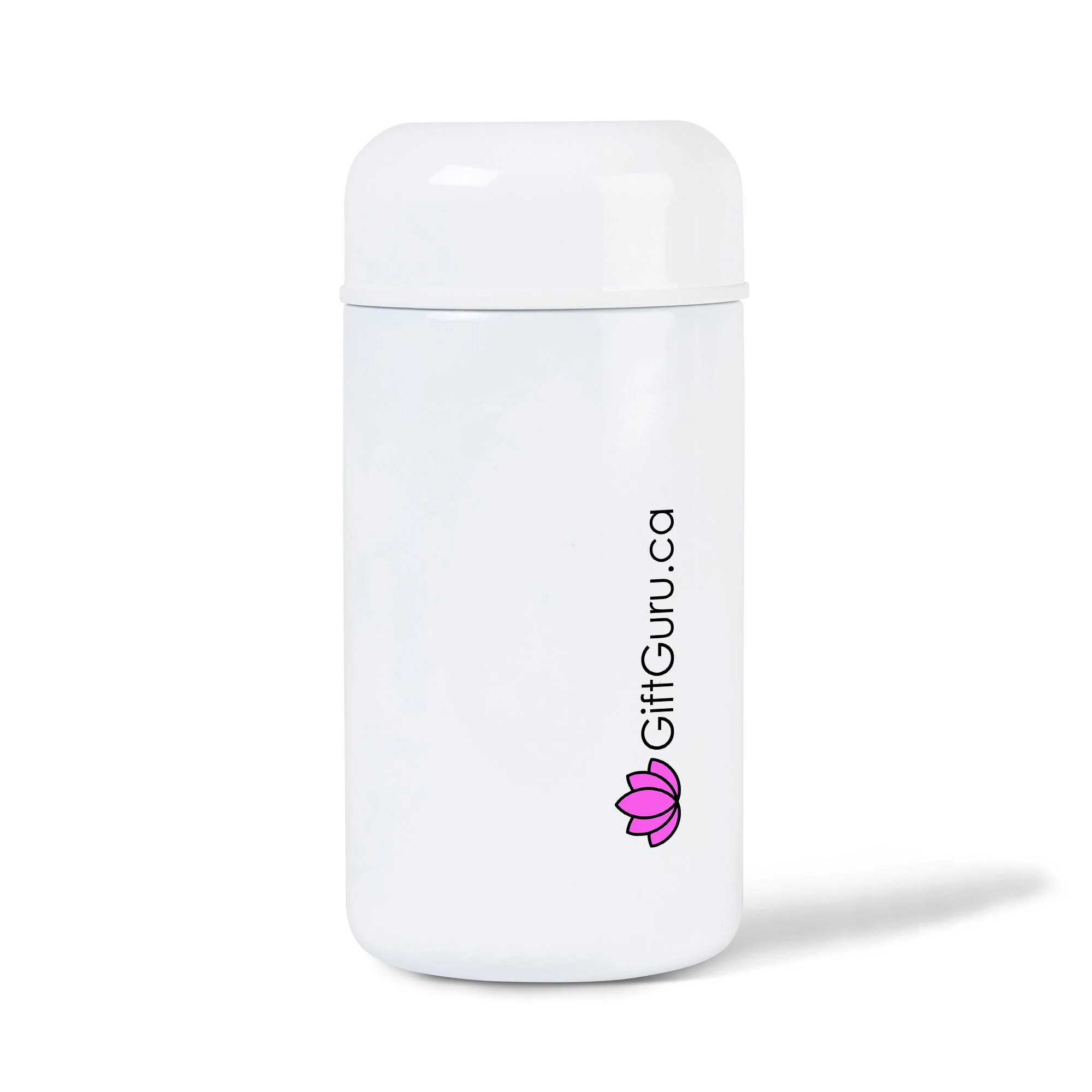 Custom Logo Branded White Aviana™ Hawthorn Stainless Food Jar - 17 Oz.