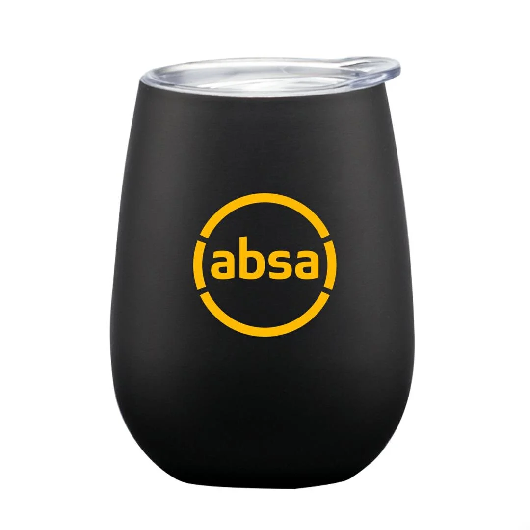 promotional product stainless steel wine tumbler matte black