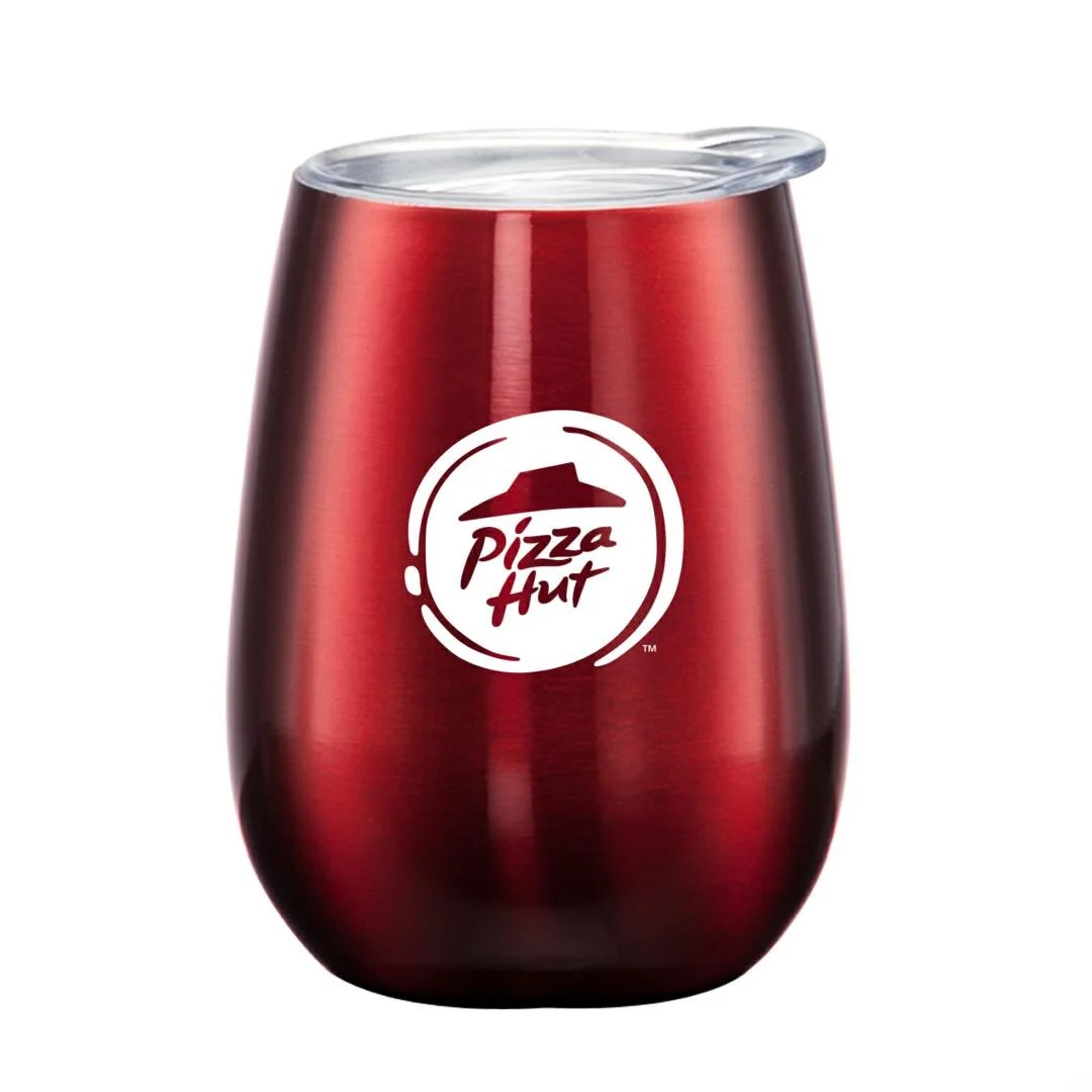 custom promotional stainless steel wine tumbler red