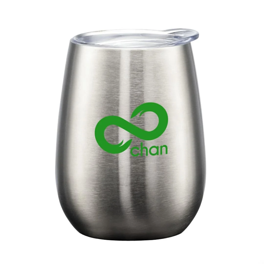custom promotional stainless steel wine tumbler silver
