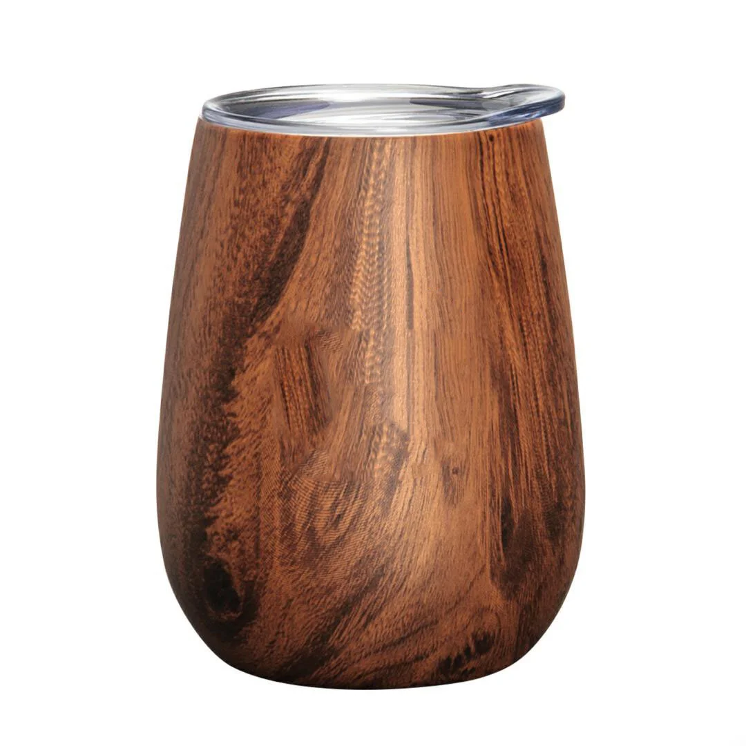 Promotional wine tumbler woodgrain