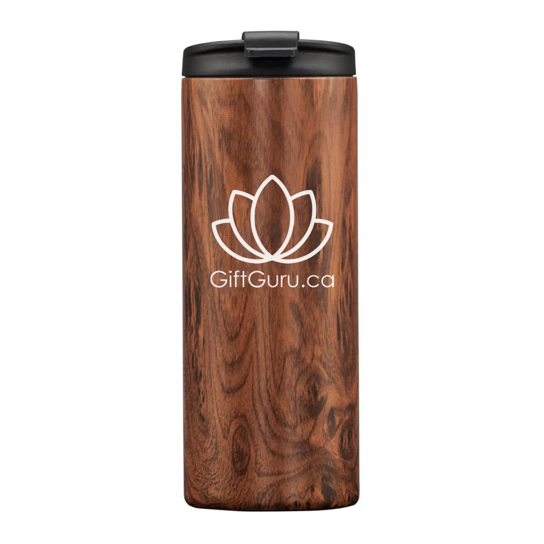 promotional tumbler toronto woodgrain with custom logo