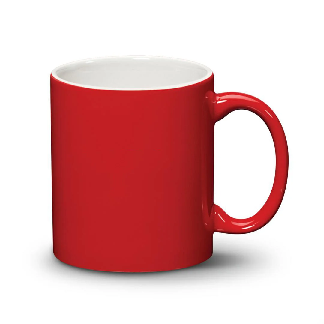 basic custom promotional mug red