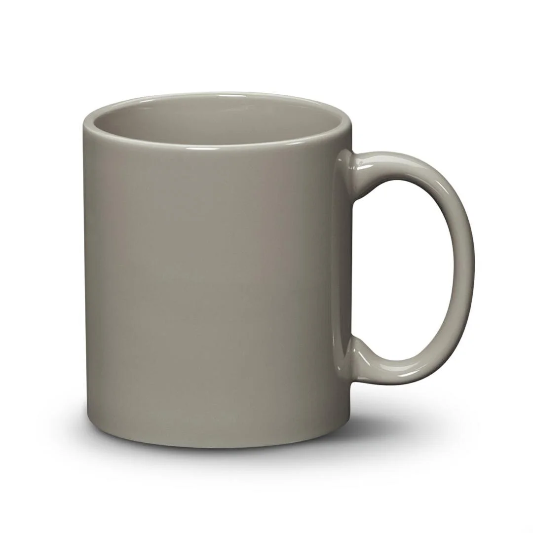 basic custom promotional mug toronto light grey