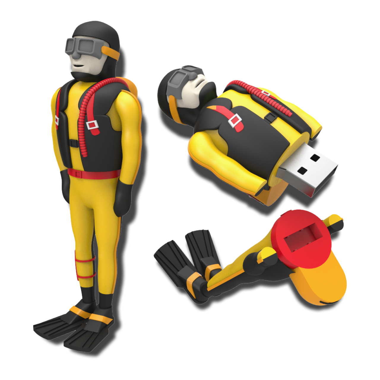 Best Custom *NEW* Shape 3D PVC USB Flash Drive - 2GB in Toronto Canada