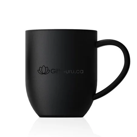 4oz custom promotional espresso cups toronto matte black with giftguru.ca logo