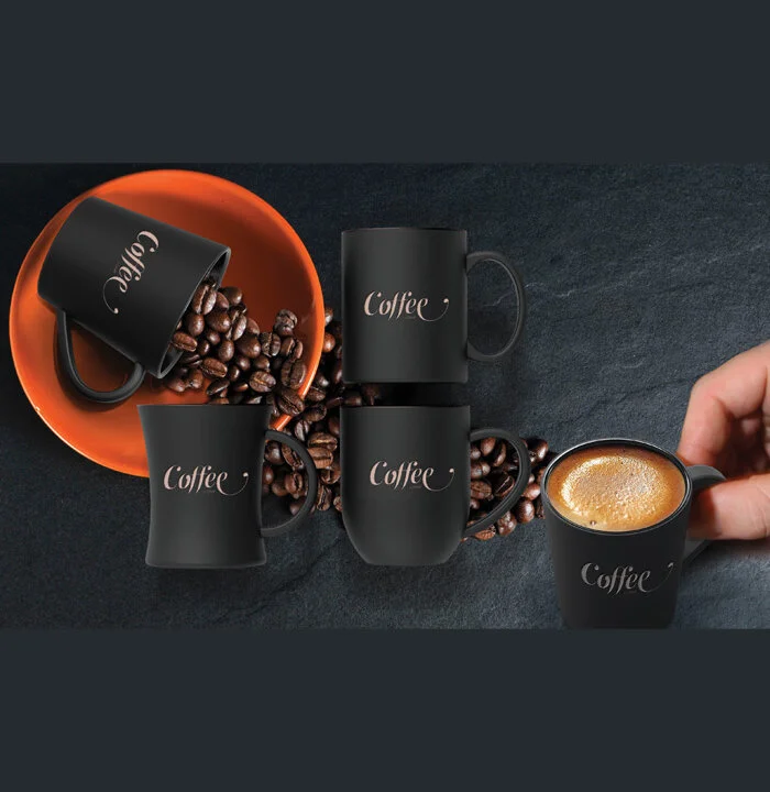 4oz custom promotional espresso cups toronto matte black