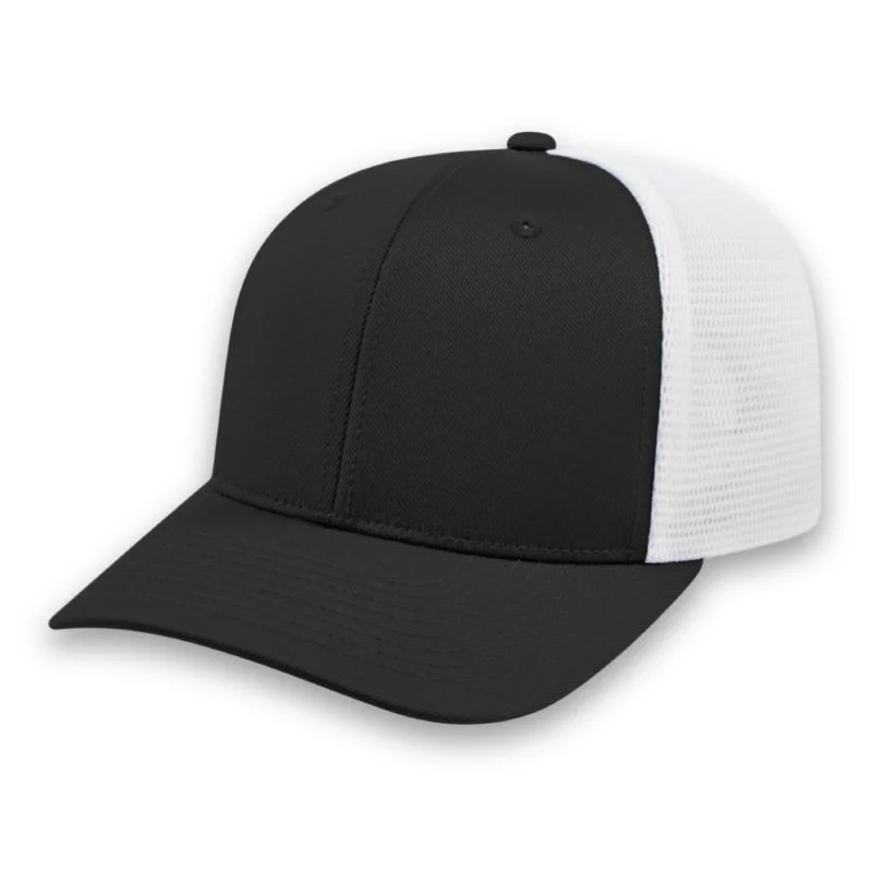 black black and white PREMIUM Original Trucker Cap Embroidered promotional caps with corporate logos in Toronto Canada