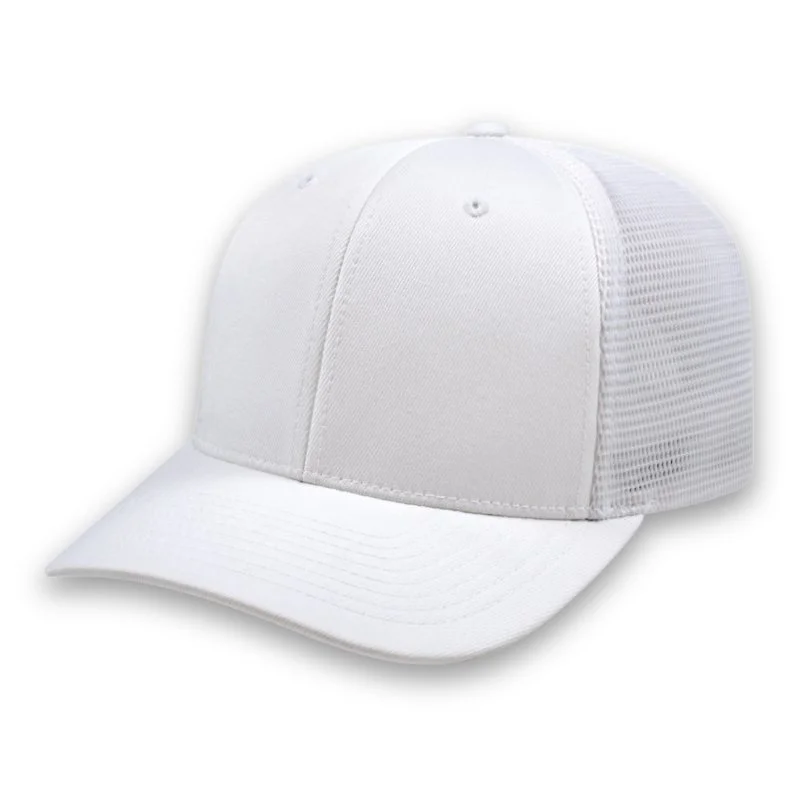 white on white PREMIUM Original Trucker Cap Embroidered promotional caps with corporate logos in Toronto Canada