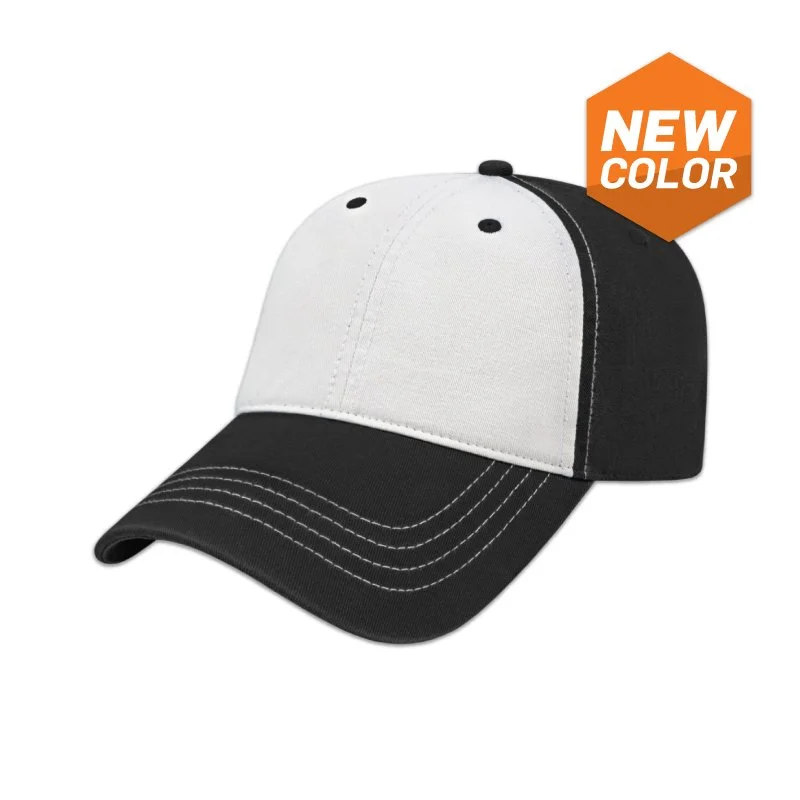 black with white Cap America i1002 – CLASSIC SERIES UNSTRUCTURED Relaxed Custom embroidered Promotional Golf Caps in canada