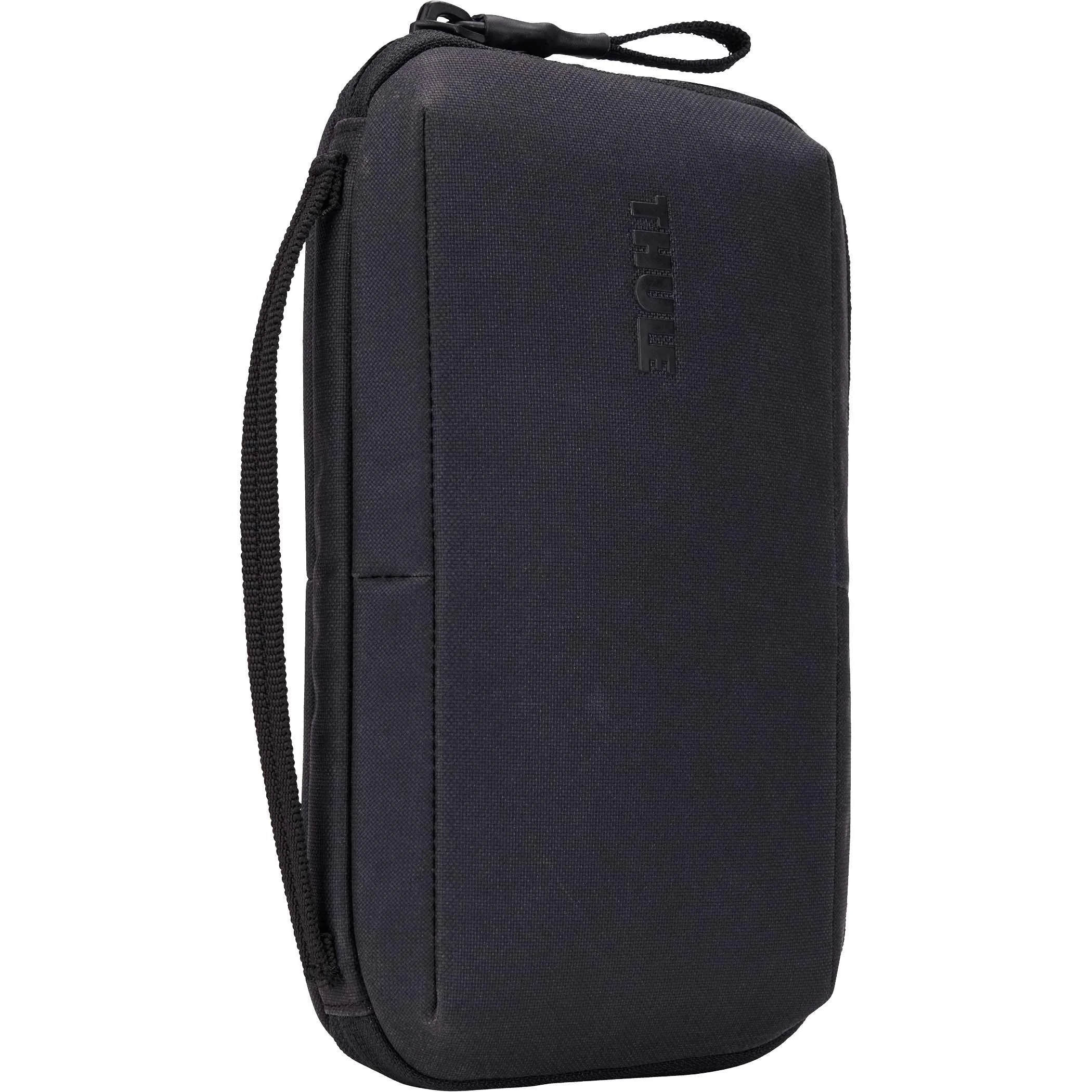 Black Thule Aion travel organizer with wrist strap, side view