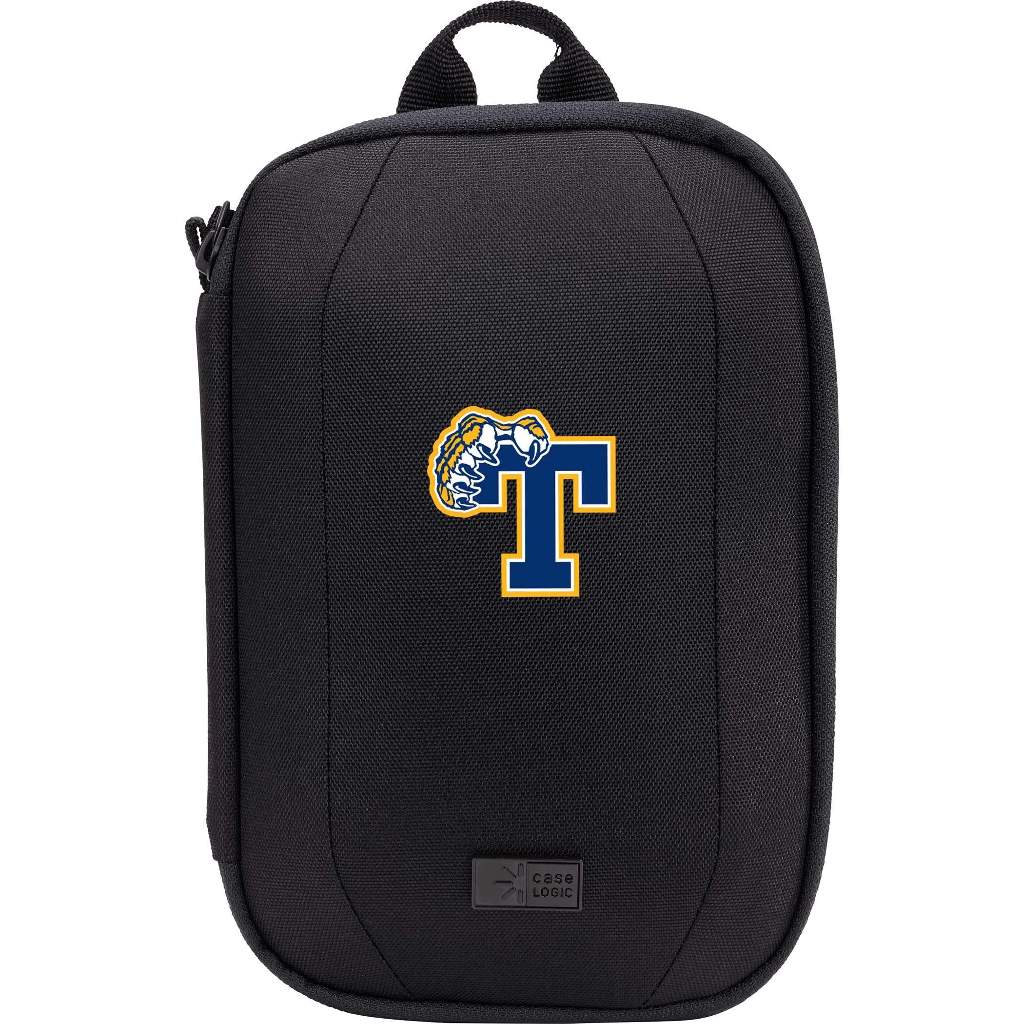 Black Case Logic Invigo accessory case with a full-color logo printed on the front