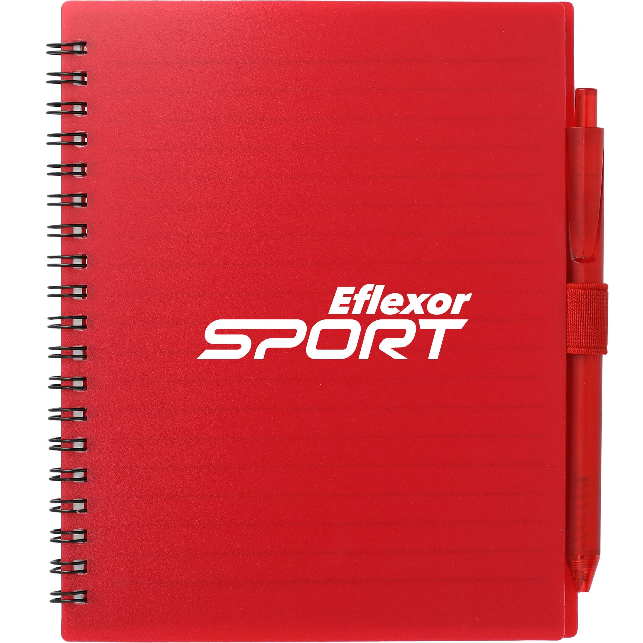 5.5” x 7” FSC® Recycled Spiral Notebook w/ RPET Pen