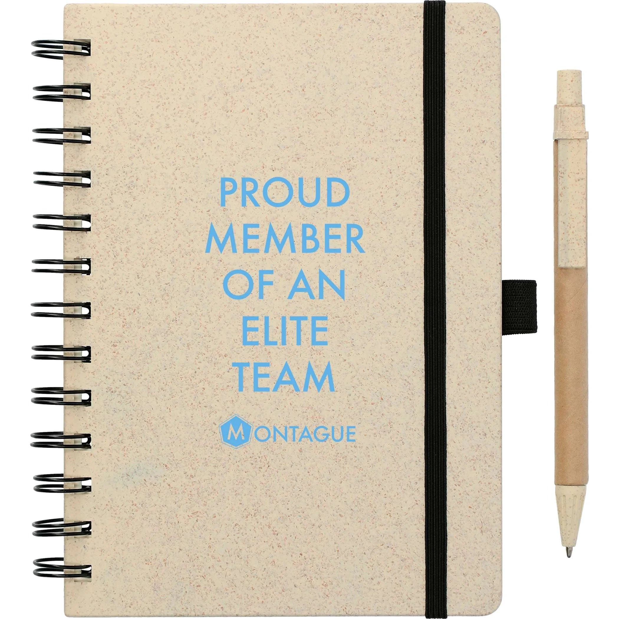 5" x 7" FSC® Mix Wheat Straw Notebook with Pen
