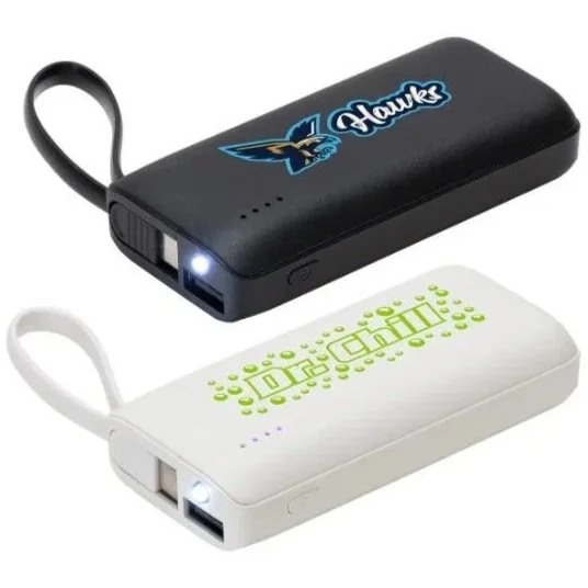 Chancellor 5000mAh Power Bank with USB-C Cable - Ontario Corporate Gifts