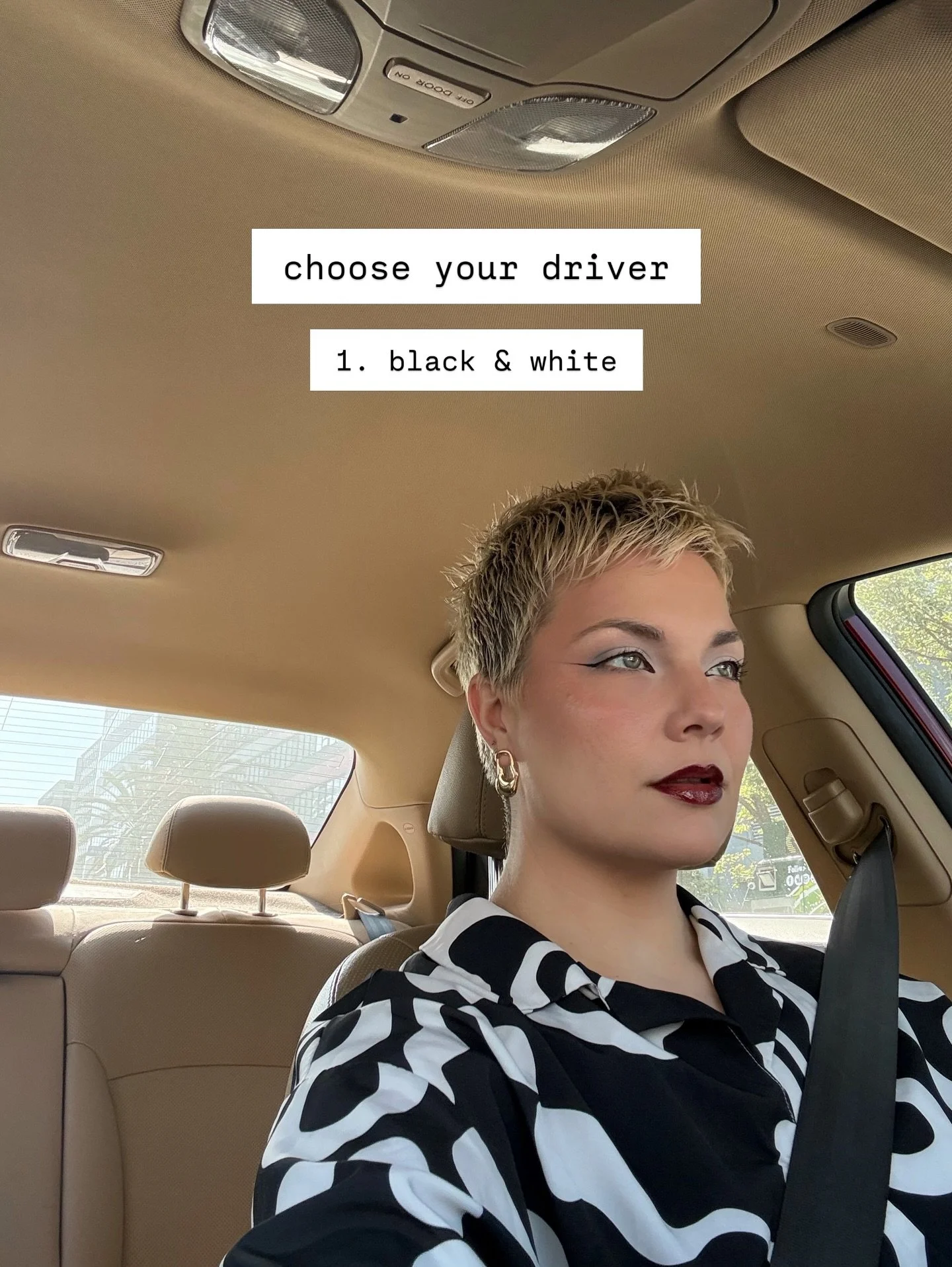 who do you want picking you up? just some looks I&rsquo;ve rocked to the office 😎

#carselfies #makeuplookideas #corporatemakeup #curvemodel #selftaughtmua