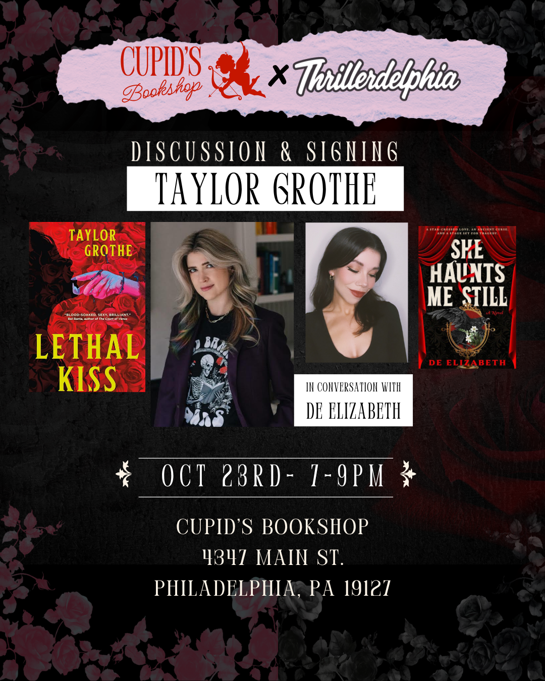 Cupid’s Bookshop x Thrillerdelphia with De Elizabeth