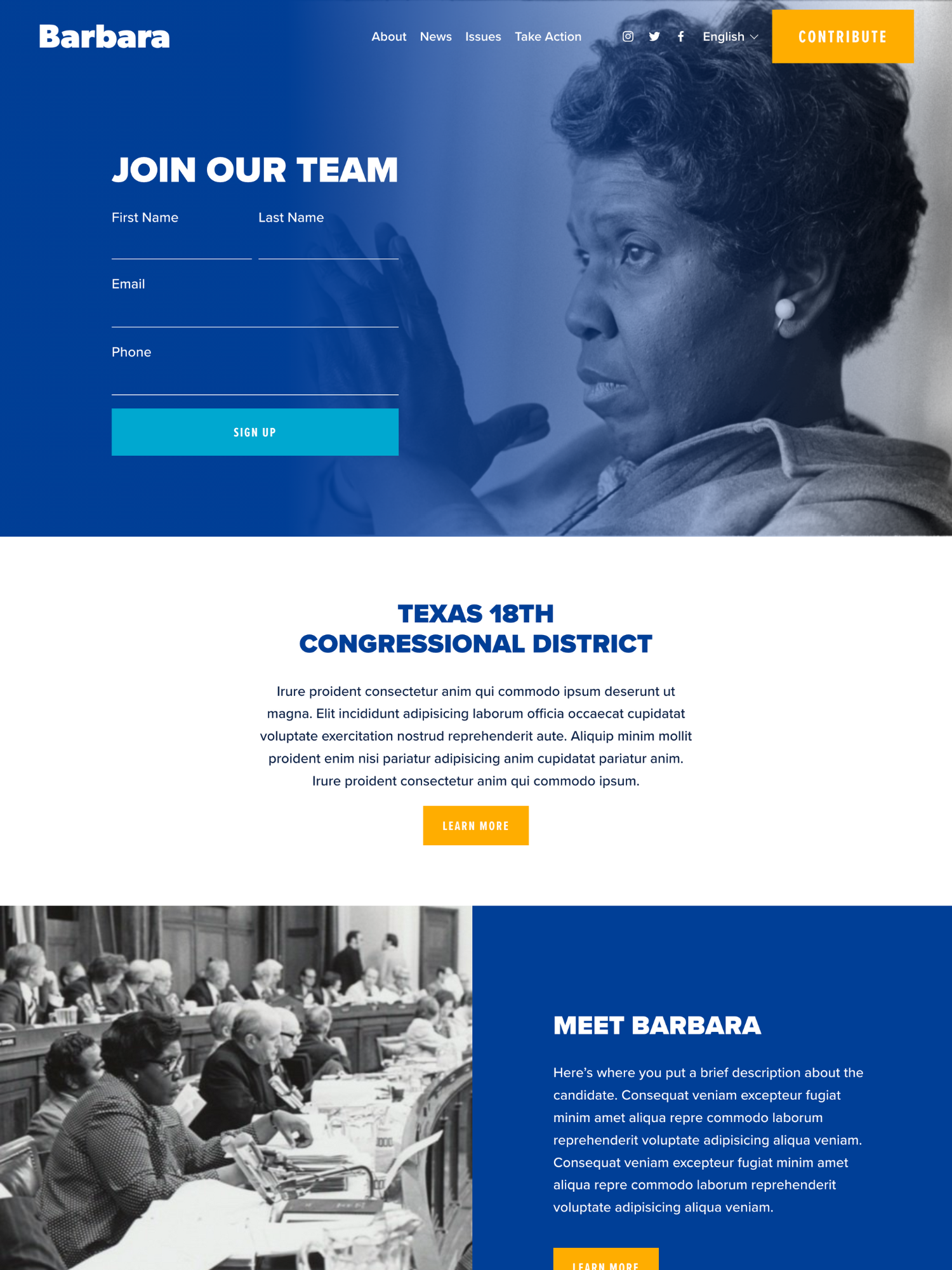 Squarespace 7.1 Template for Political Candidates & Campaigns