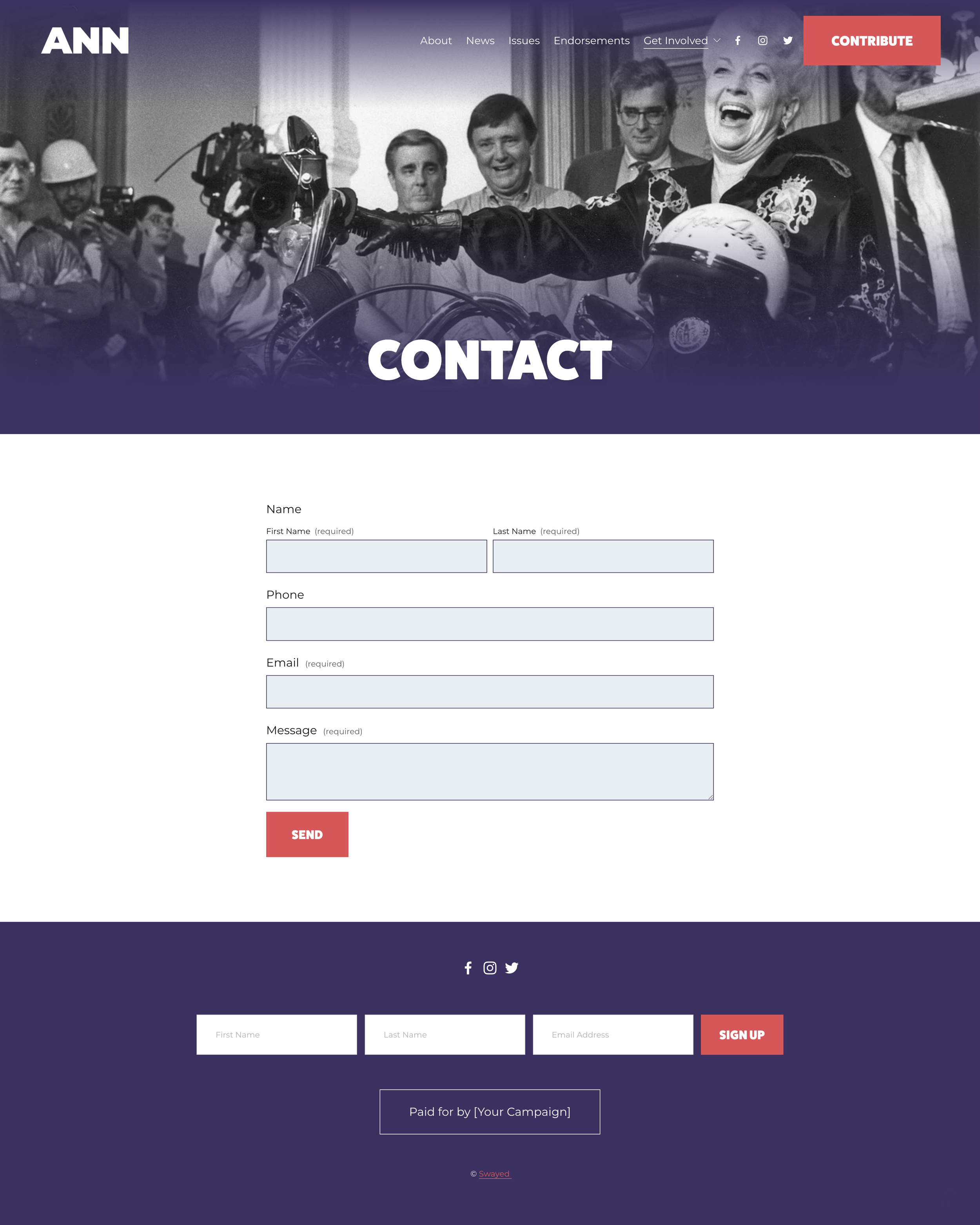 Political Campaign Website Template