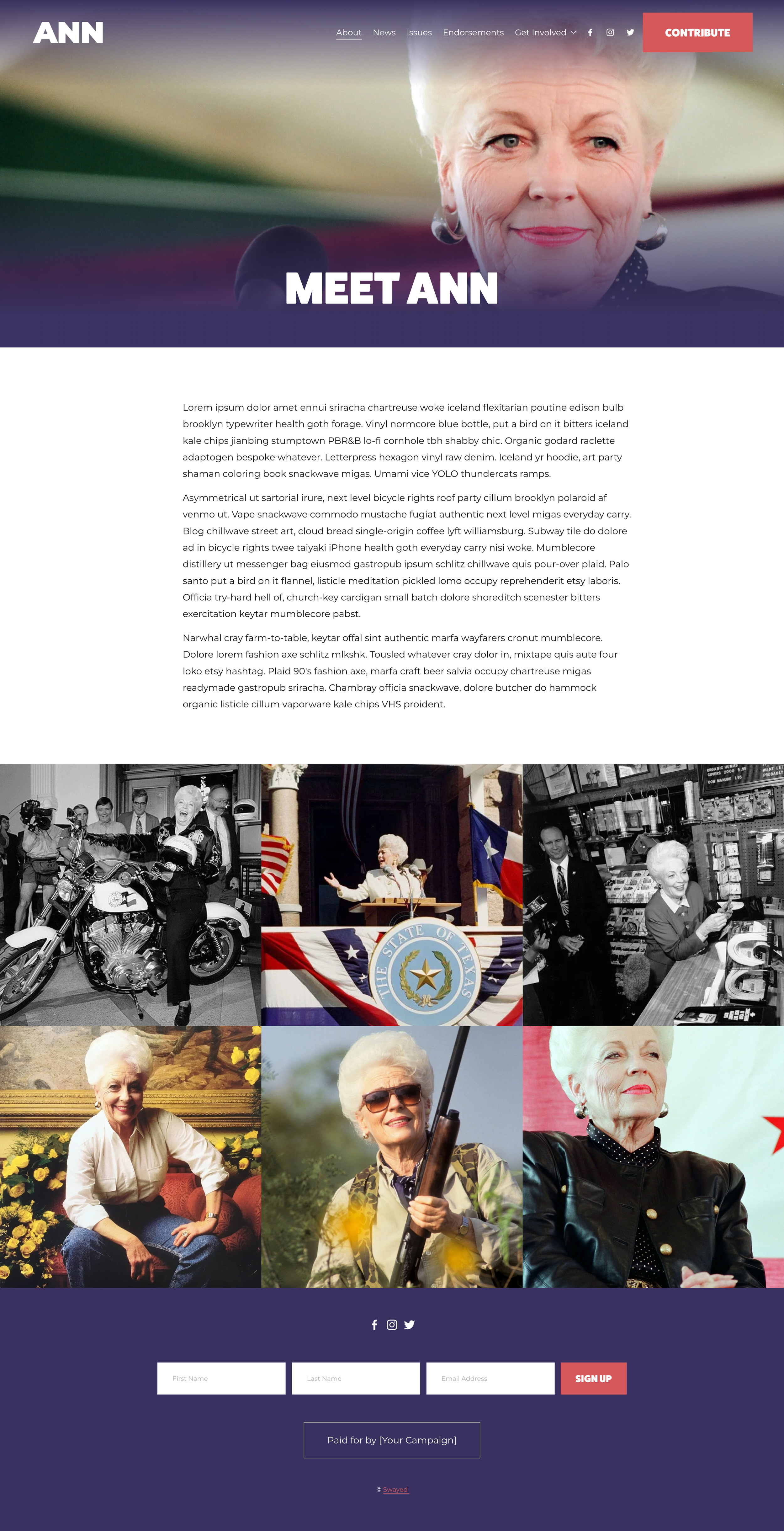 Political Campaign Website Template