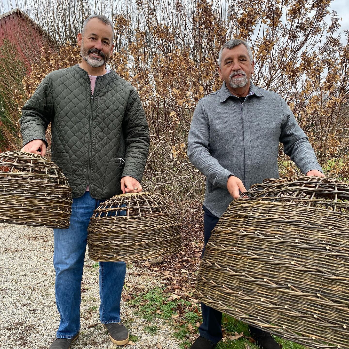 Willow woven lighting fixtures for 2 friends and clients.  #basketweaving #basketry #basketmaker #basketweave #basketweaver #wovenmasket #willowbasket #willowbaskets