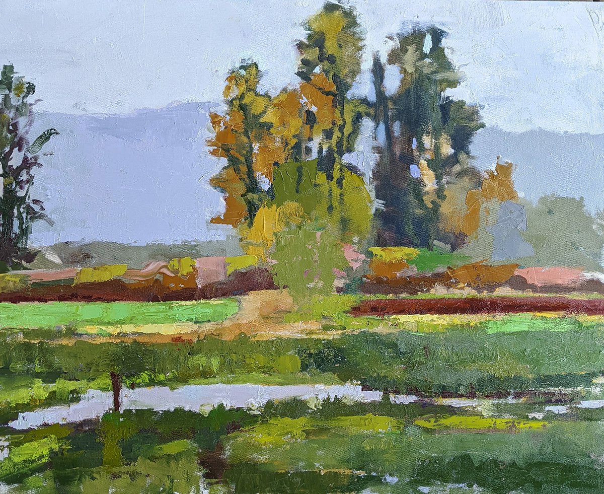Sauvie Island 2021-22 Oil on wood panel