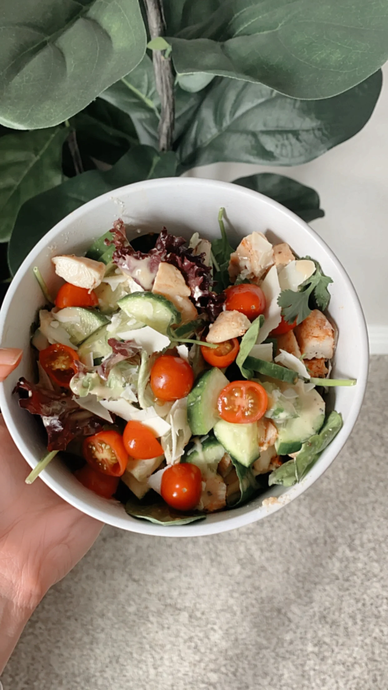 Spinach Chicken Caesar Salad — Kayla Durck