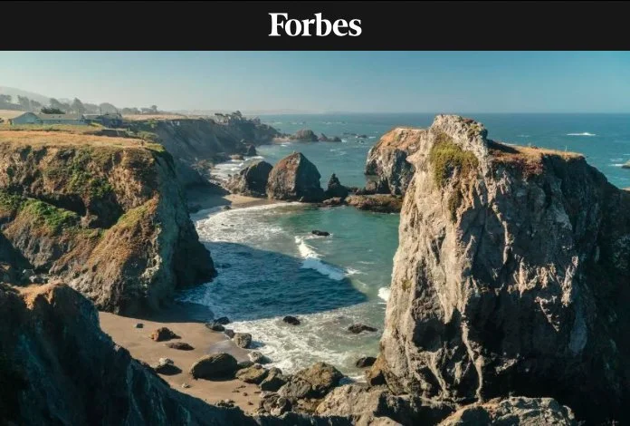Rocky bluffs off Mendocino Coast