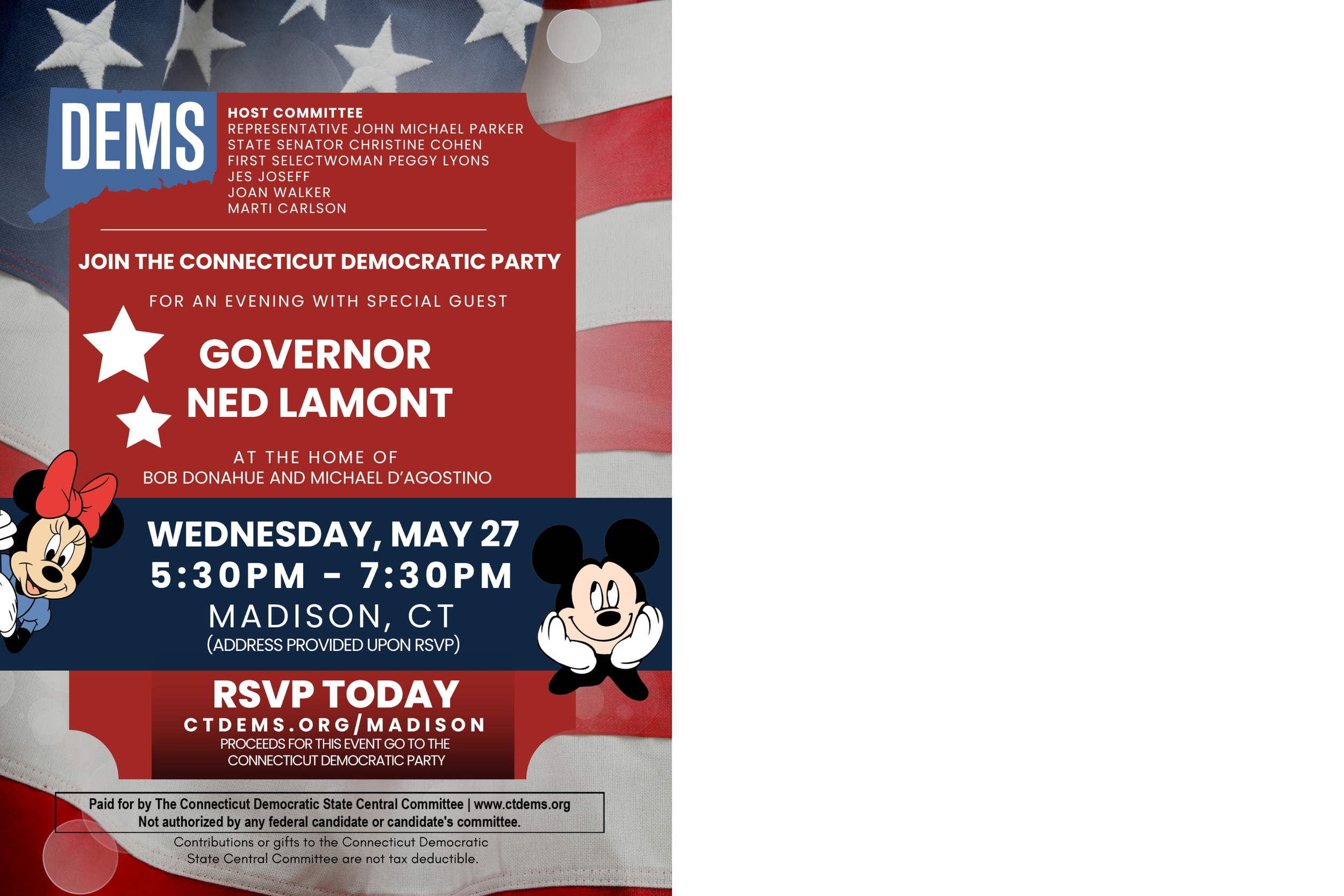 CT Democrats with guest Governor Ned Lamont