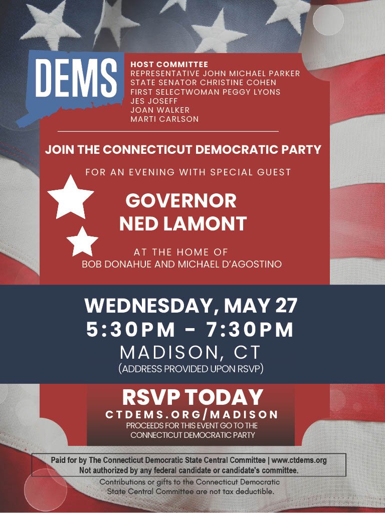 CT Democrats with guest Governor Ned Lamont