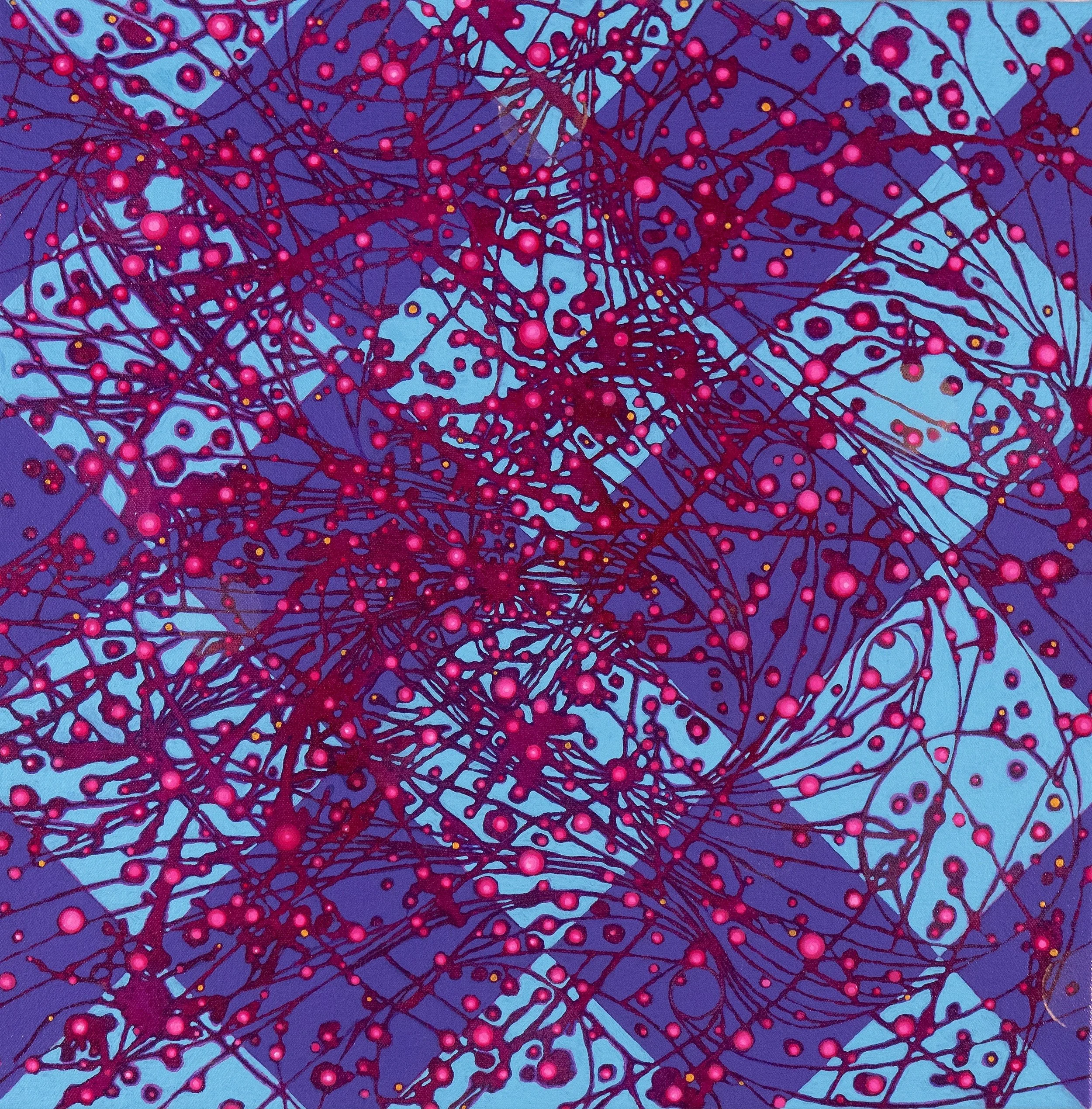 Anne Rynearson "Shangri-La" - 2020, acrylic on canvas, 20”x20”