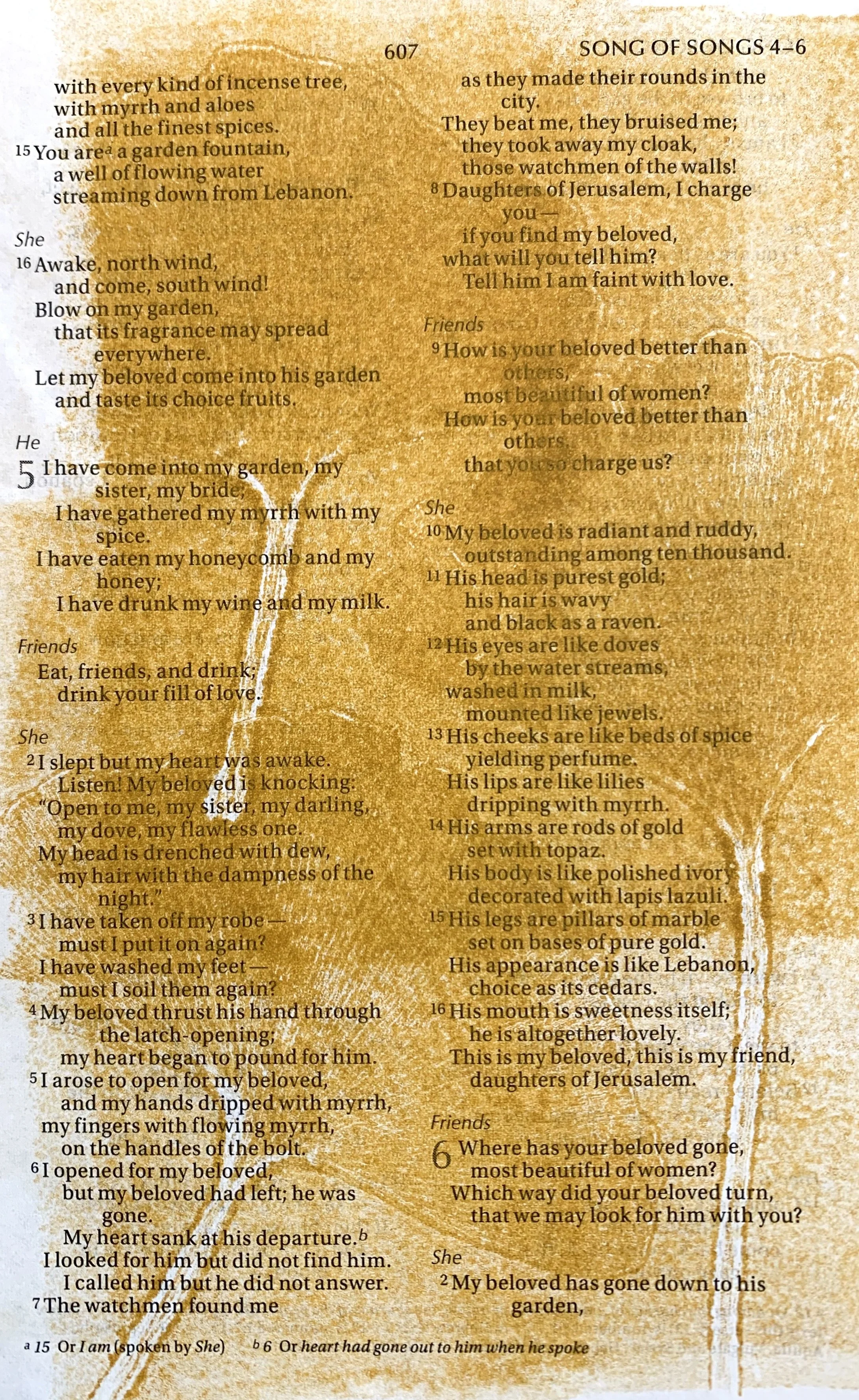 Erin Williams "Song of Songs " - 2021, Monoprint on paper (copy), 4"x6" -- $35