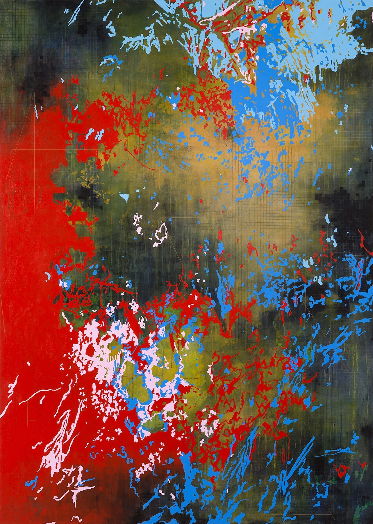 Anne Rynearson " Savages" - 2016, acrylic on canvas, 84”x60”