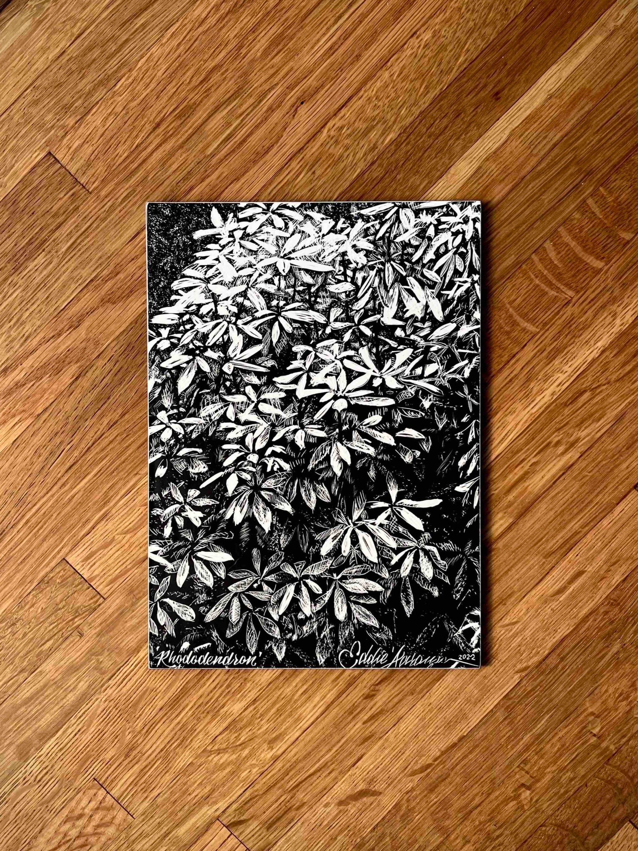 Rhododendron+North+Carolina+Forest+Black+%26+White+Original+Artwork+Scratchboard+Etching.jpg