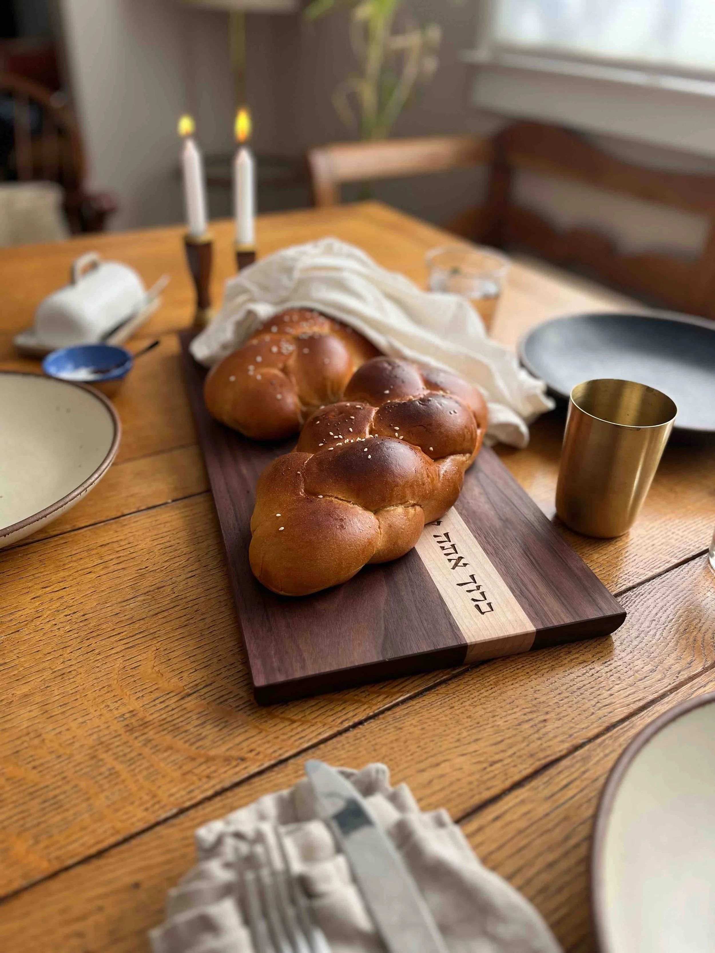 Windthrow Wooden Challah Board for Two Challahs 5.jpg