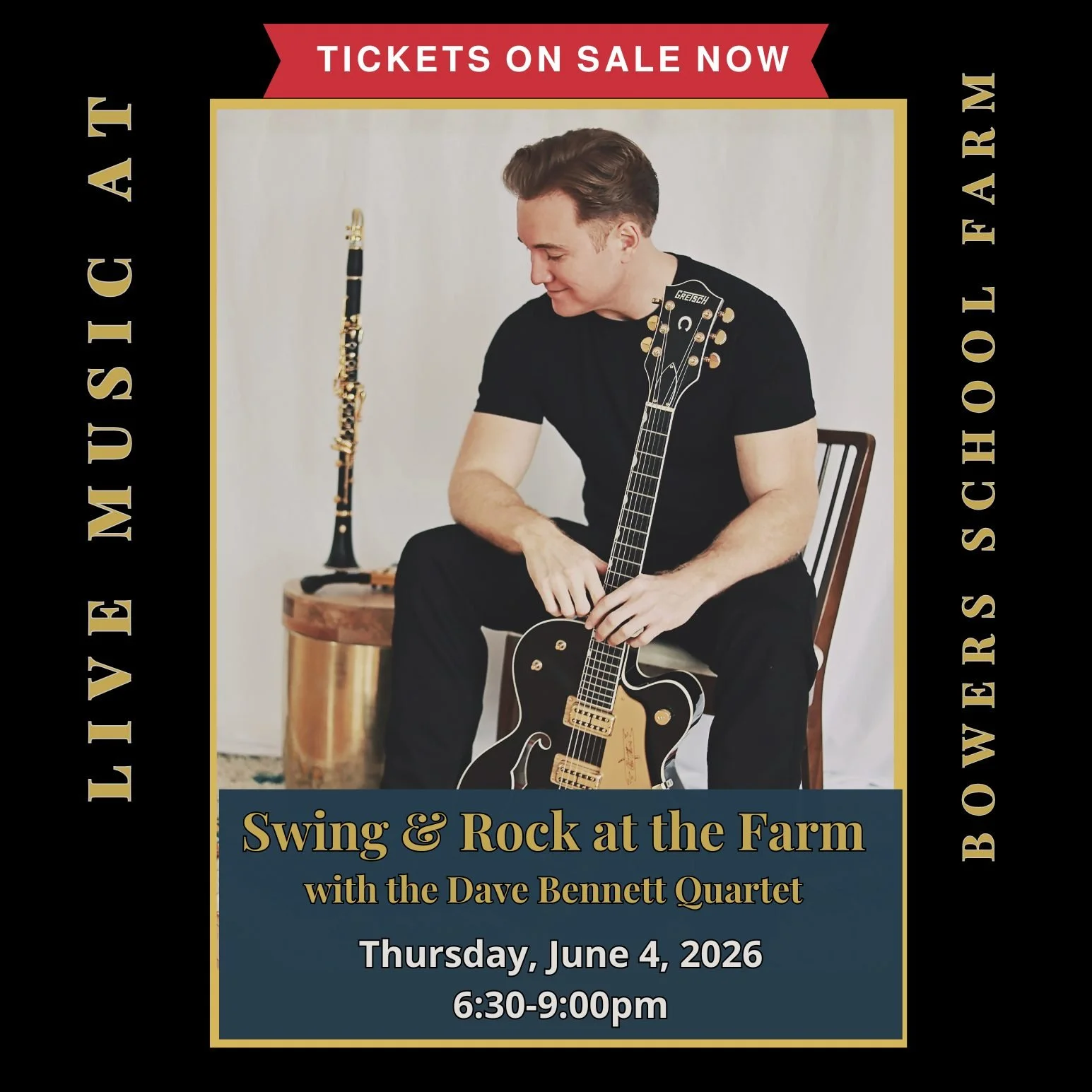 🎷 Swing &amp; Rock at the Farm  on June 4, 2026 🎸

Join us for an unforgettable evening of swing and rock music featuring the incredible Dave Bennett Quartet!

Set against the backdrop of the farm, enjoy live music, great energy, and a one-of-a-kin
