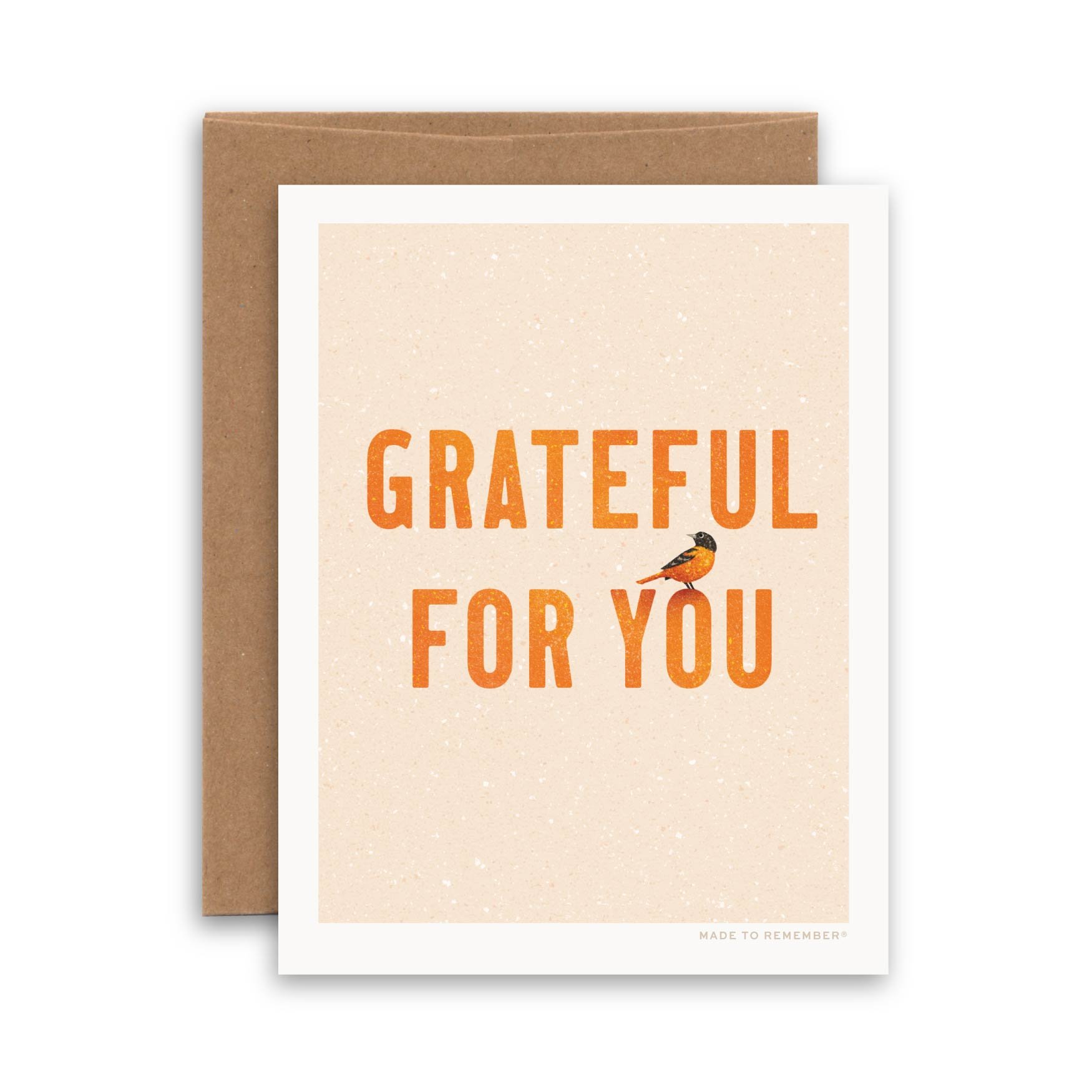 Grateful for You | Baltimore Oriole Greeting Card